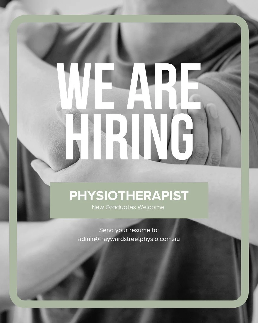 🌿JOIN OUR TEAM 🌿

Physiotherapist Job Opportunity at Hayward Street Physio located in the heart of Port Macquarie!

We are looking for a passionate Physiotherapist to join our boutique practice, new graduates welcome to apply.

About Us:

Hayward S