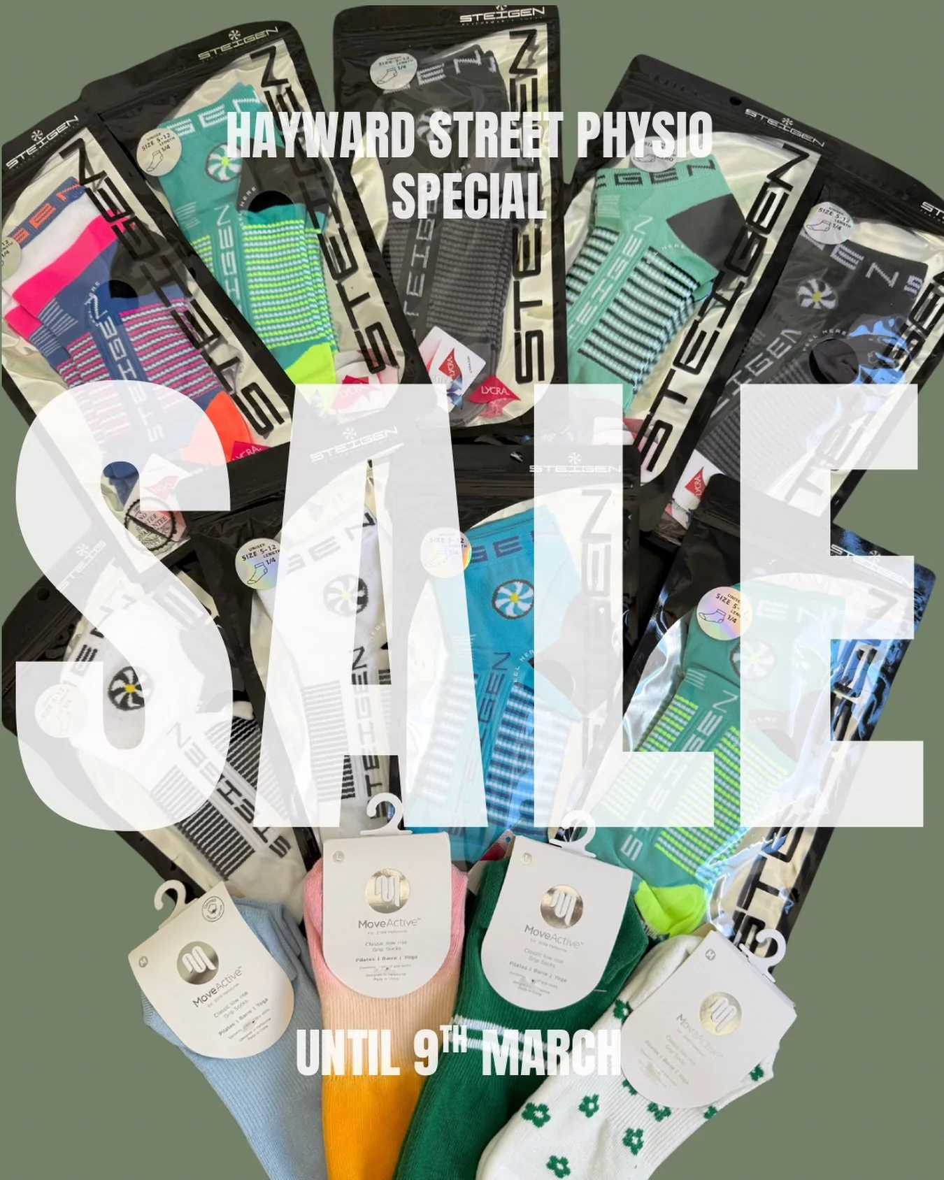 From running to reformer 👟 🧘&zwj;♀️
Our Pilates &amp; Steigen socks are on SALE 
Available in clinic now!
Until 9th March 

#physiotherapy #sale #steigensocks #pilates #running