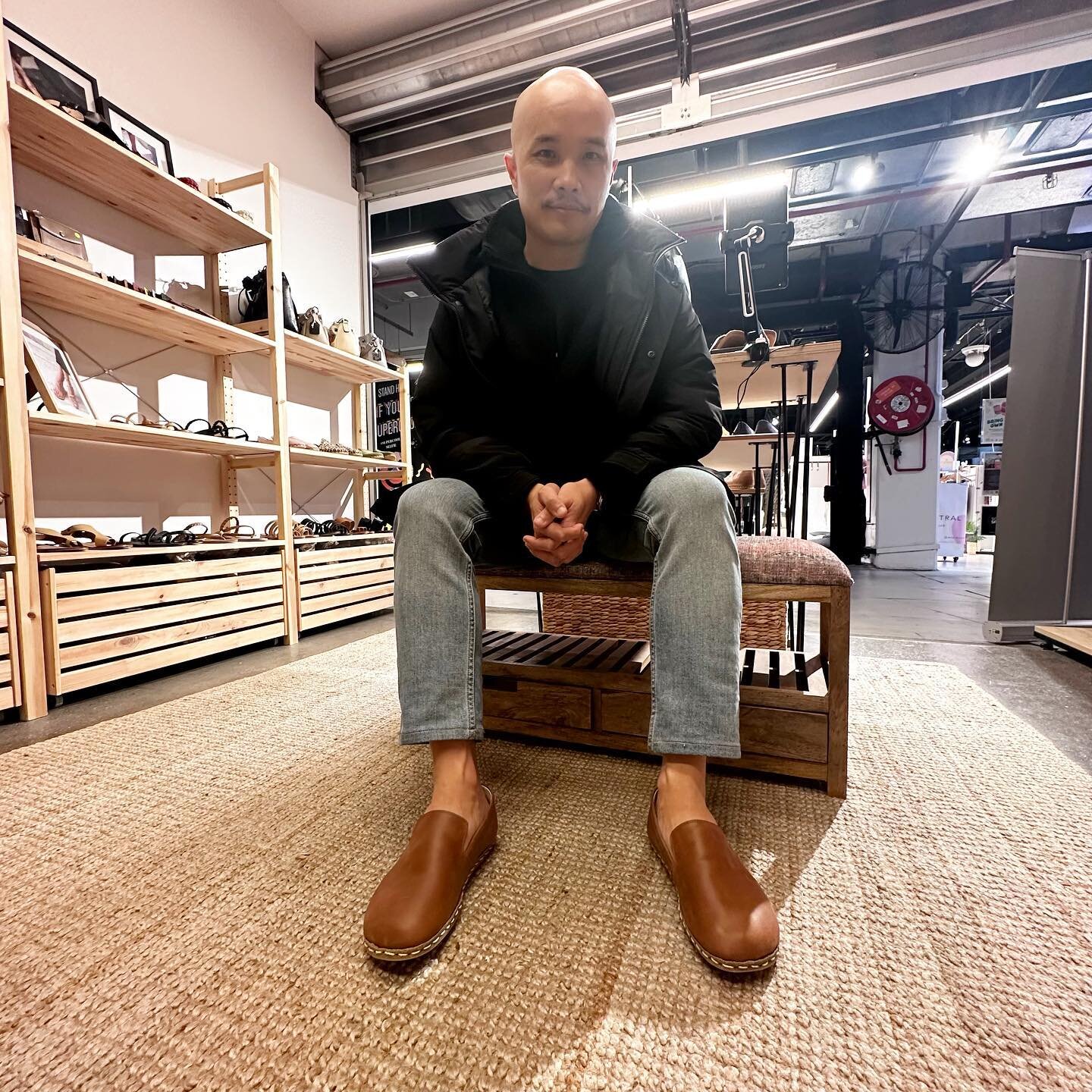 Crafted to perfection, David&rsquo;s custom-made shoes are a seamless blend of his unique style and our craftsmanship. Delighted to see him walk away in comfort.  #barefootshoes #barefoot #barefootliving