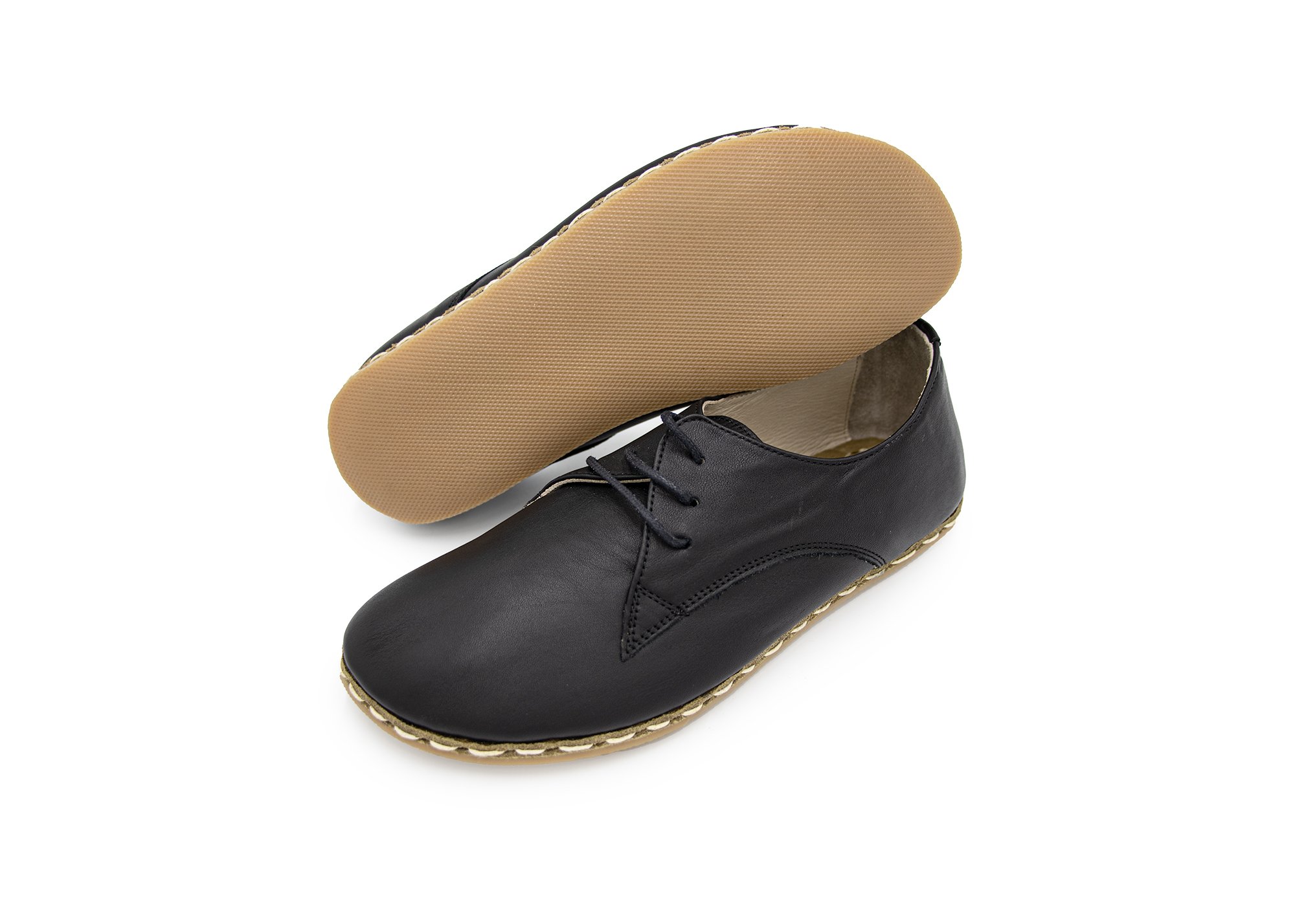 Barefoot Black Derby Shoes — AKANA | HANDCRAFTED LEATHER SHOES, SANDALS ...