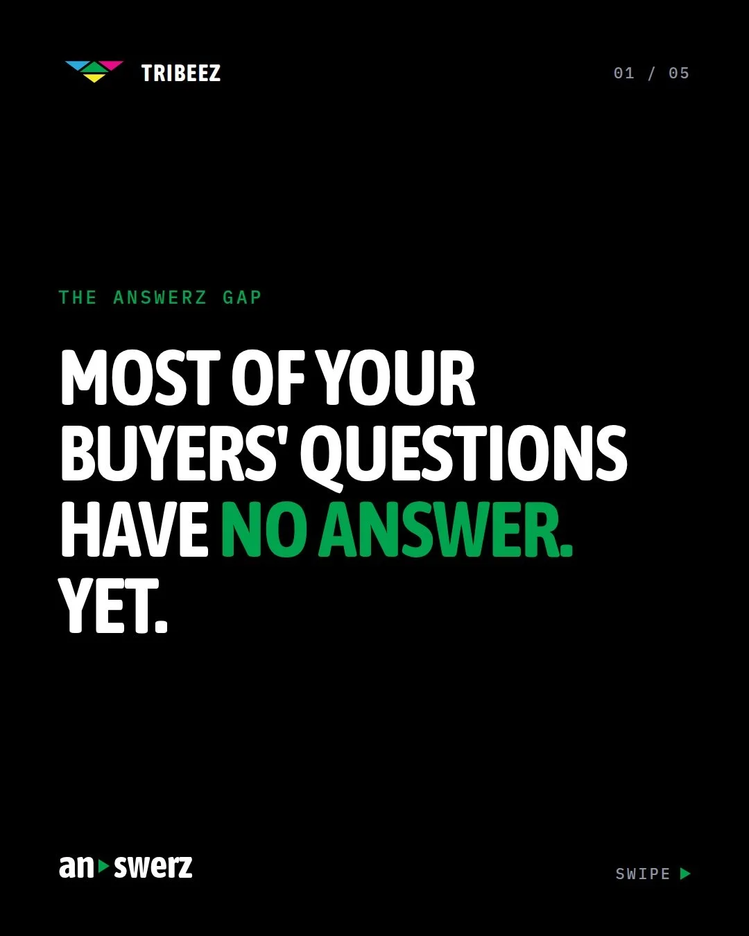 Most of your buyers' questions have no answer. Yet.

When we map the questions buyers ask in a category, the most common owner of the answer is not a competitor. It is nobody. The question is being asked, and no brand and no creator has answered it p