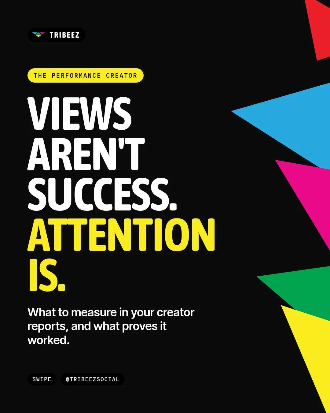 Views aren't success. Attention is.

A view only means your video started. Attention means people actually watched, and that's what gets remembered. Swipe for what to measure and the 3 questions to ask your agency, and save it for your next report.


