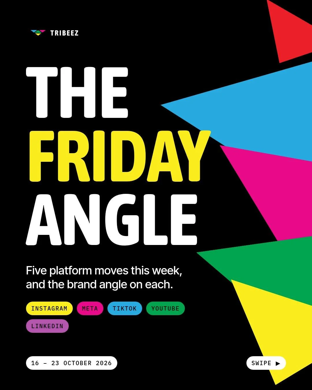 Nearly 45% of the Reels Instagram recommends are now less than a day old ⏱️

This week's five platform moves, with the brand angle on each:

1. Instagram ranks Reels on richer watch-time signals
2. Meta tests measuring attention across the week
3. Ti