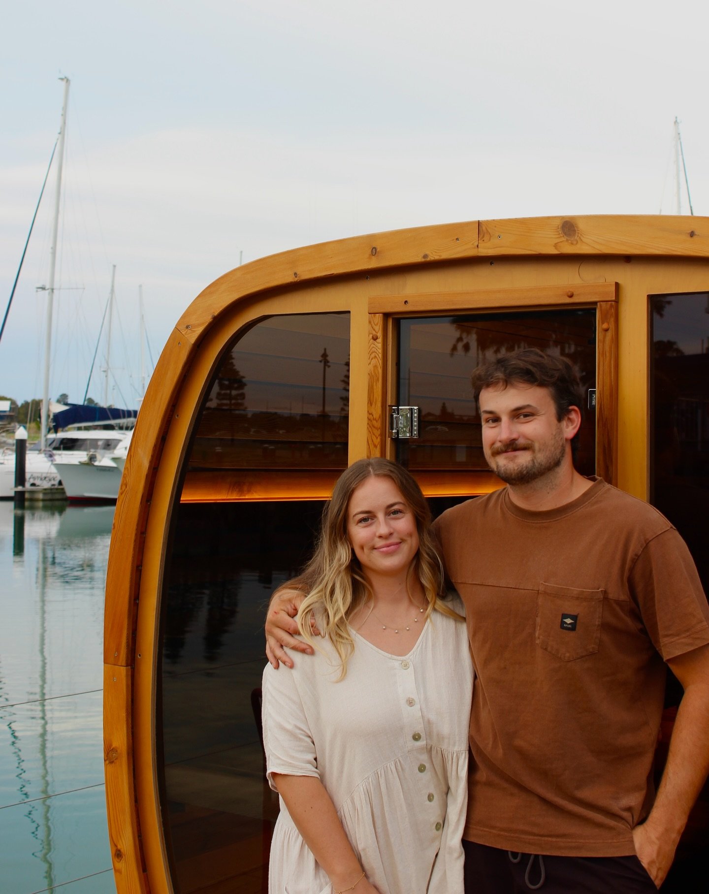 Hi 👋🏼

We&rsquo;re Jonas and Vienna &ndash; the people behind Shell Cove&rsquo;s new floating sauna 🔥

Originally from Norway (Jonas) and New Zealand (Vienna), we&rsquo;ve been dreaming about this for a while and we&rsquo;re so excited to bring th