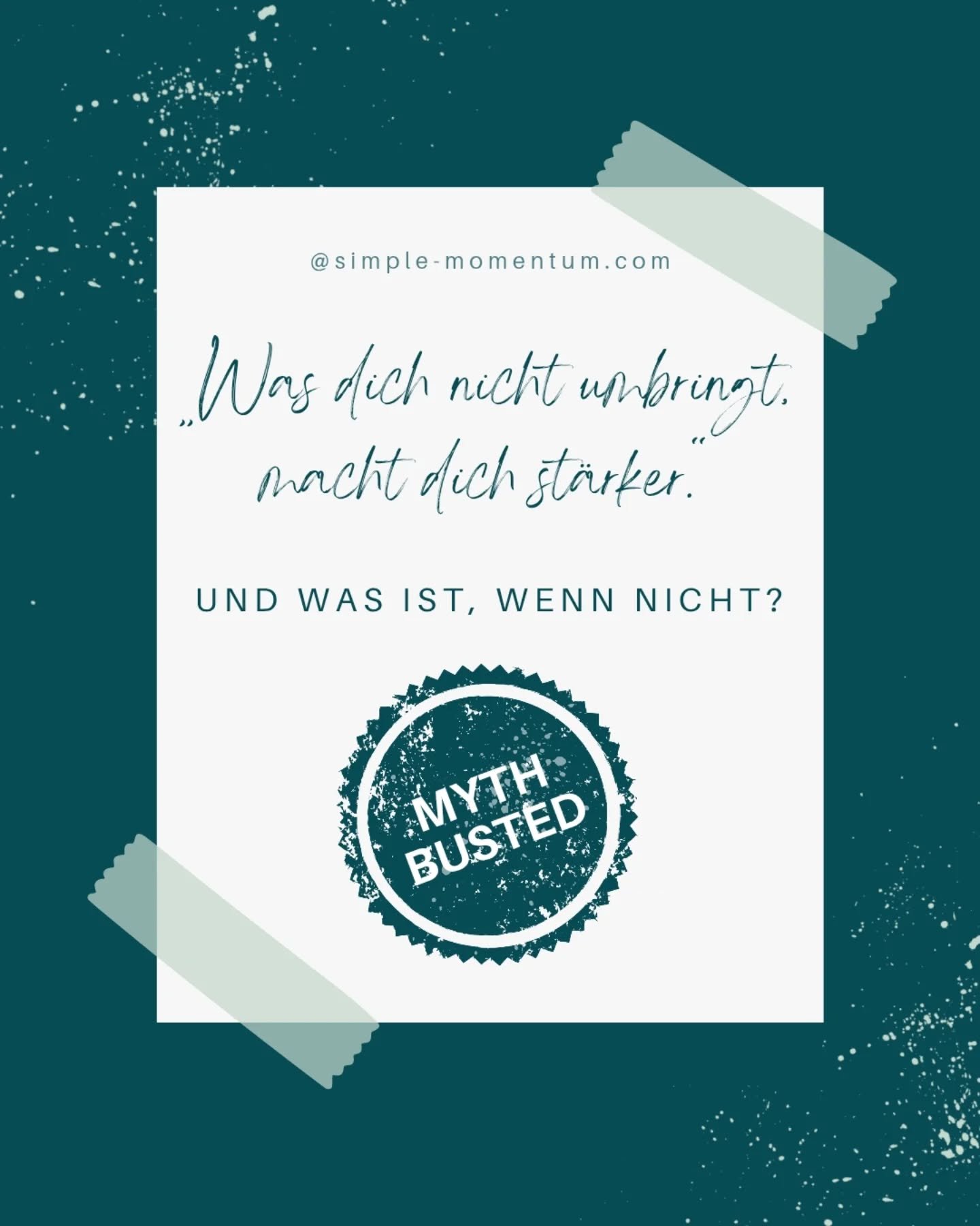 &bdquo;Was dich nicht umbringt, macht dich st&auml;rker.&ldquo;
Ein Satz, der nach Durchhalteparole klingt. Nach Z&auml;higkeit, nach Aufstehen, nach weitergehen, egal wie. F&uuml;r viele ist er ein innerer Antreiber geworden, der in Krisen vermeintl