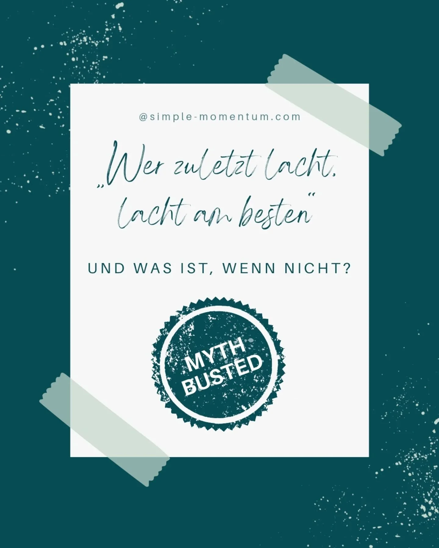 &bdquo;Wer zuletzt lacht, lacht am besten.&ldquo;
Klingt gelassen. Ist aber oft etwas ganz anderes.
Denn nicht selten steckt dahinter kein innerer Frieden, sondern ein inneres Abwarten.
Ein leises Hoffen, dass sich die Dinge von selbst zu unseren Gun