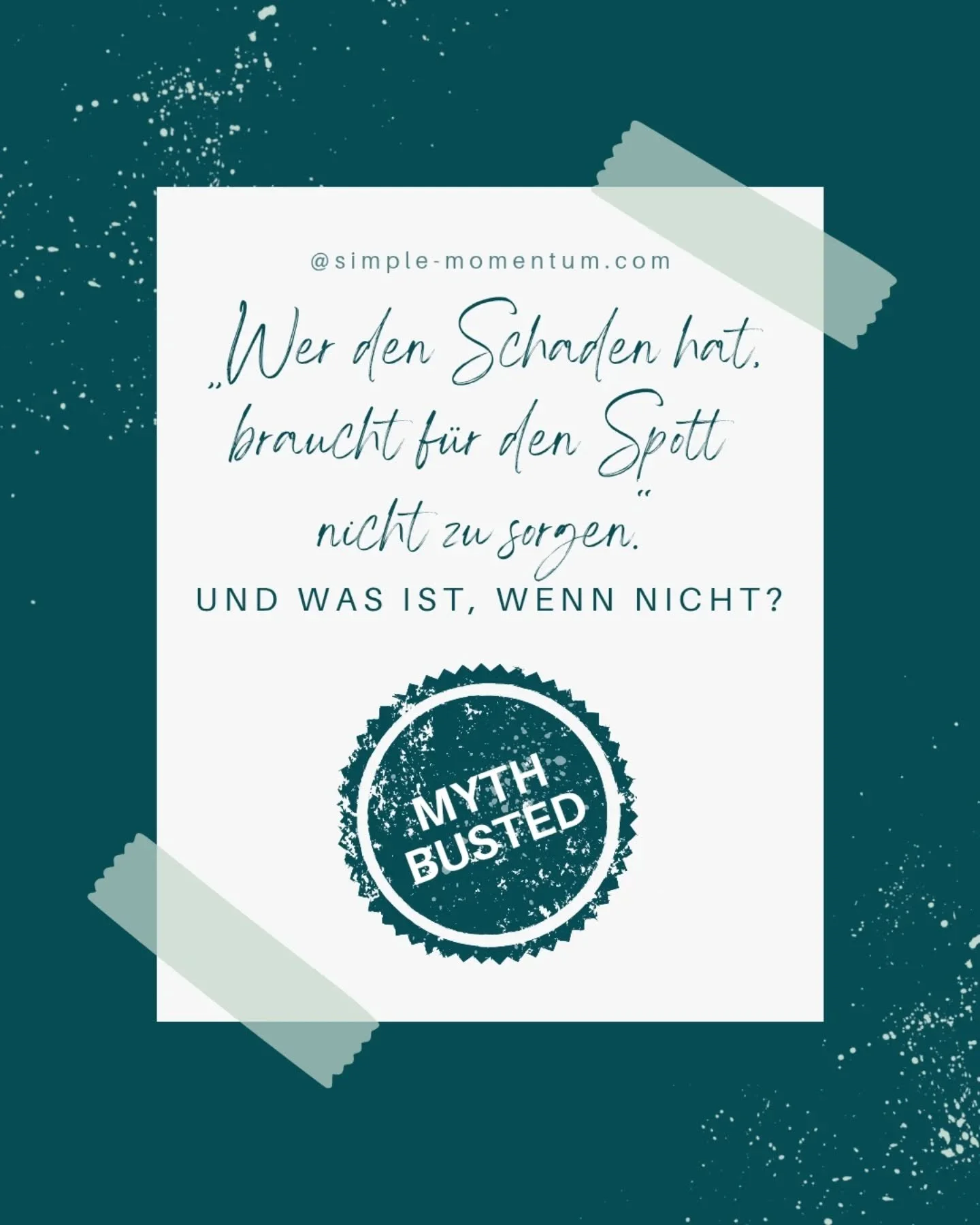 &bdquo;Wer den Schaden hat, braucht f&uuml;r den Spott nicht zu sorgen.&ldquo;
Ein Satz, der oft wie eine n&uuml;chterne Beobachtung daherkommt. Fast schon fatalistisch. Als w&auml;re Besch&auml;mung ein Naturgesetz.
Doch eigentlich beschreibt dieser