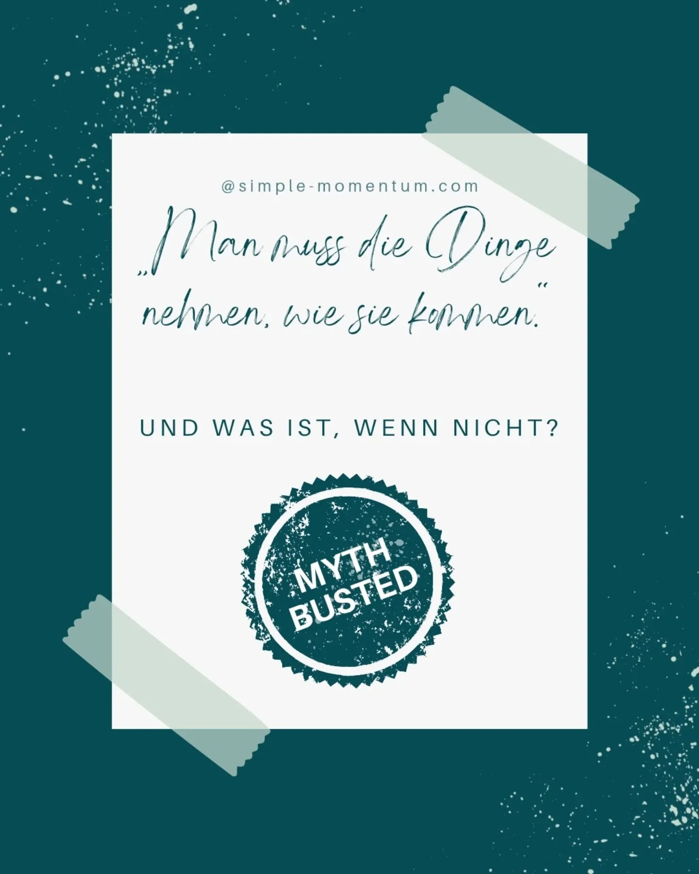&bdquo;Man muss die Dinge nehmen, wie sie kommen.&ldquo;
Ein Satz, der nach Gelassenheit klingt. Nach innerem Frieden. Nach reifer Akzeptanz. Und manchmal ist er genau das. Doch sehr oft wird er anders benutzt. Nicht als bewusste Haltung, sondern als