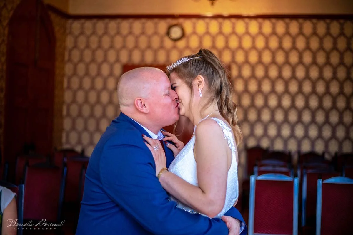 Wedding Photography Gallery - Portfolio first kiss ceremony bride and groom