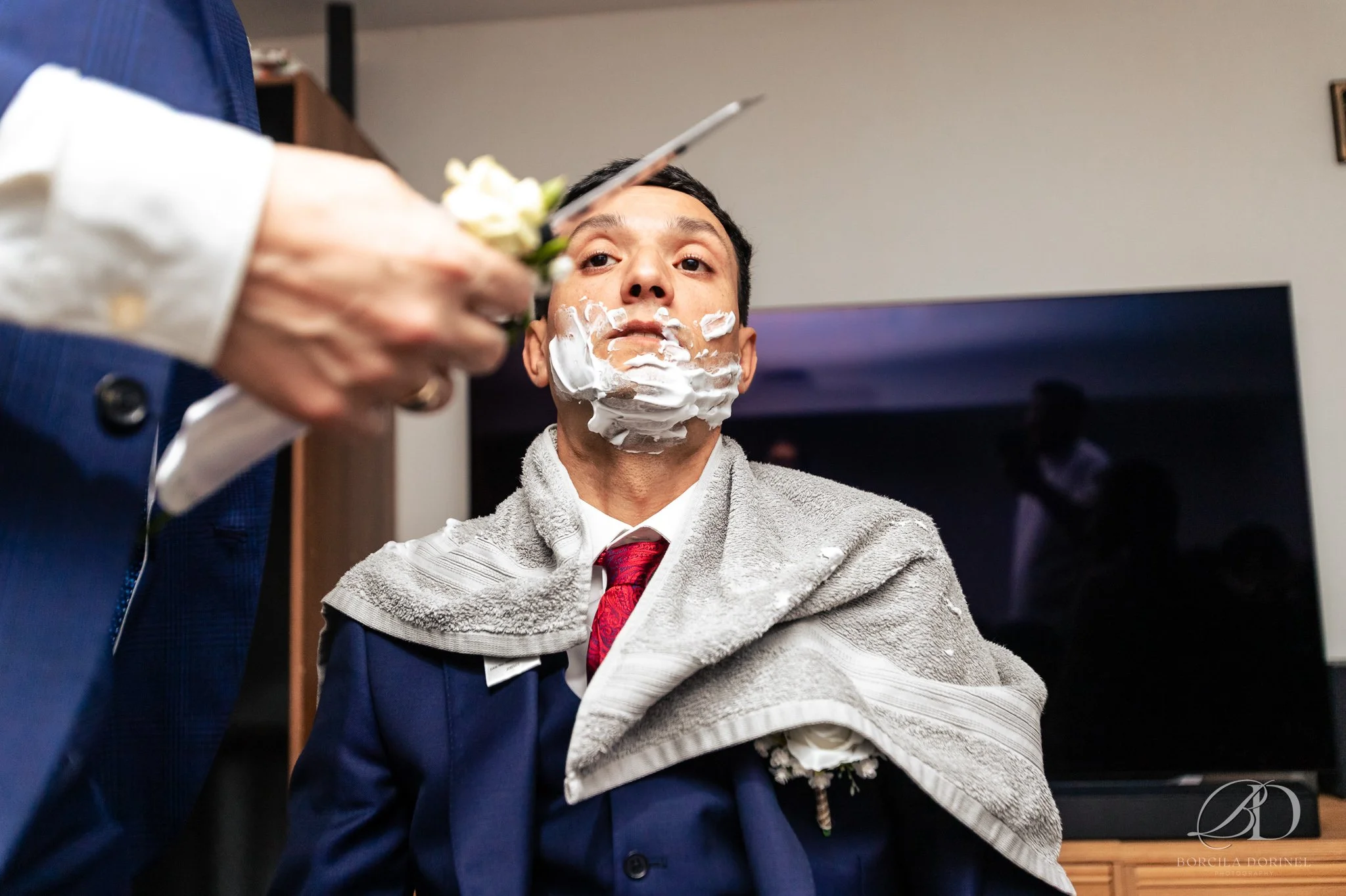 Wedding photography Northamptonshire showing relaxed and natural couple interaction
