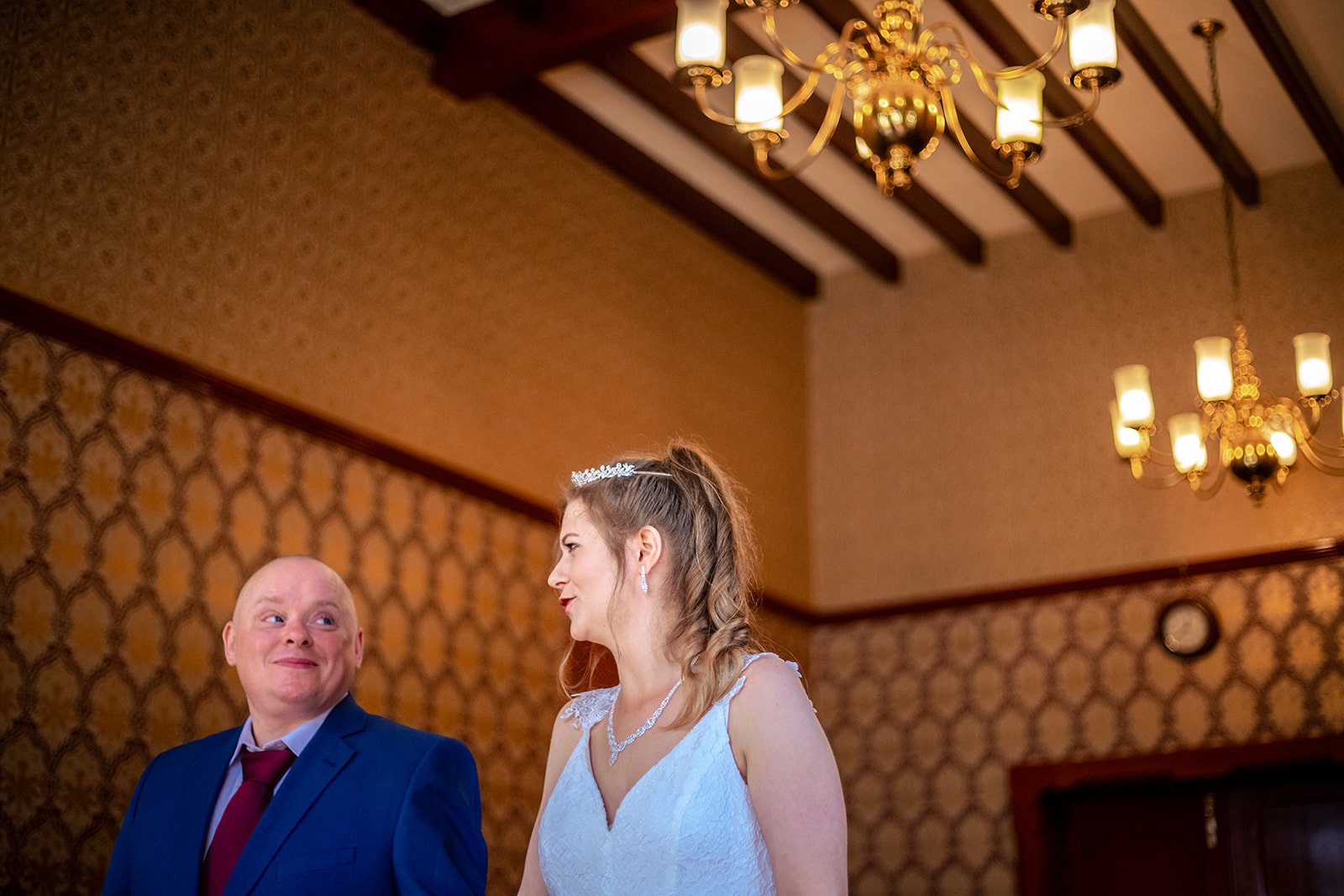 bride and groom at their ceremony captured by borcila dorinel photography documentary wedding photographer in northampton