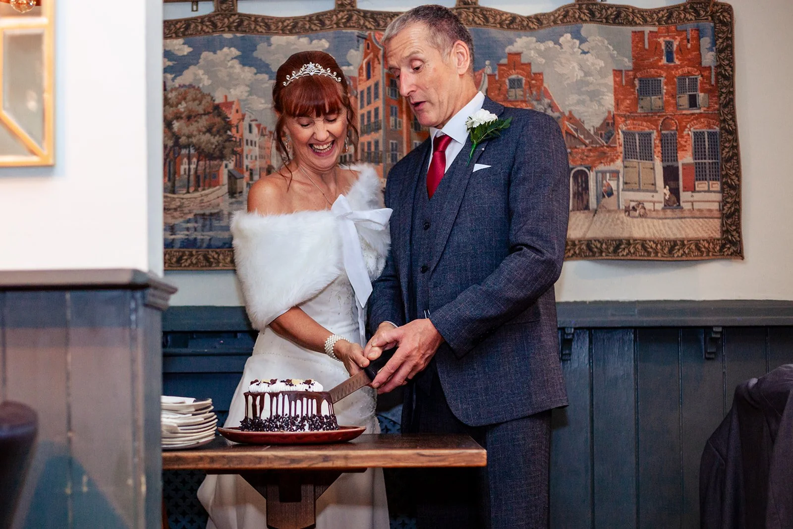 Small Intimate Wedding at The Old Talbot Restaurant and Pub in Towcester Northamptonshire Wedding Photographer