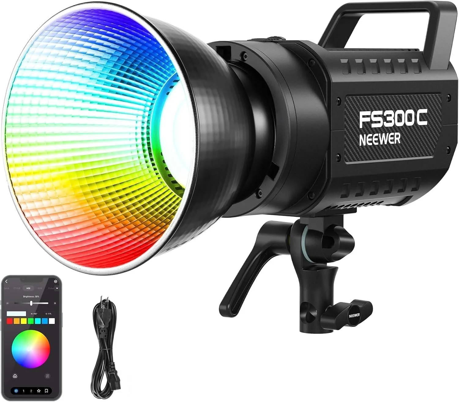 NEEWER FS150C 300W COB Video Light RGB with 2.4G/Application Remote Control