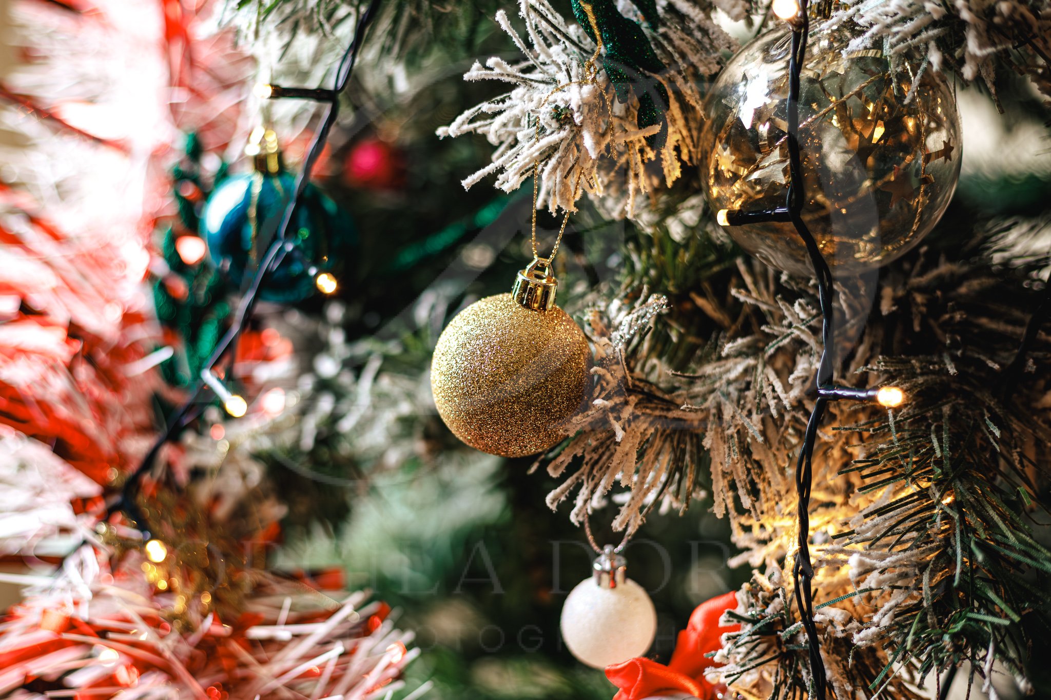 Modern Christmas stock photo with warm seasonal colors