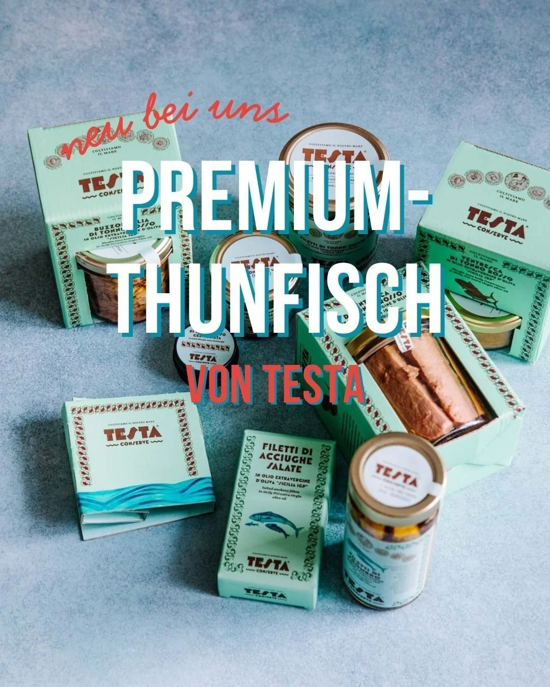 Neu bei uns: Premium-Thunfisch von @testa_conserve. 

Mit ihren Premium-Produkten aus Sizilien hebt das Familienunternehmen Testa den Thunfischgenuss auf ein neues Level. Hier kommen ein paar Fakten und Infos zu den Produkten, die du ab sofort bei un