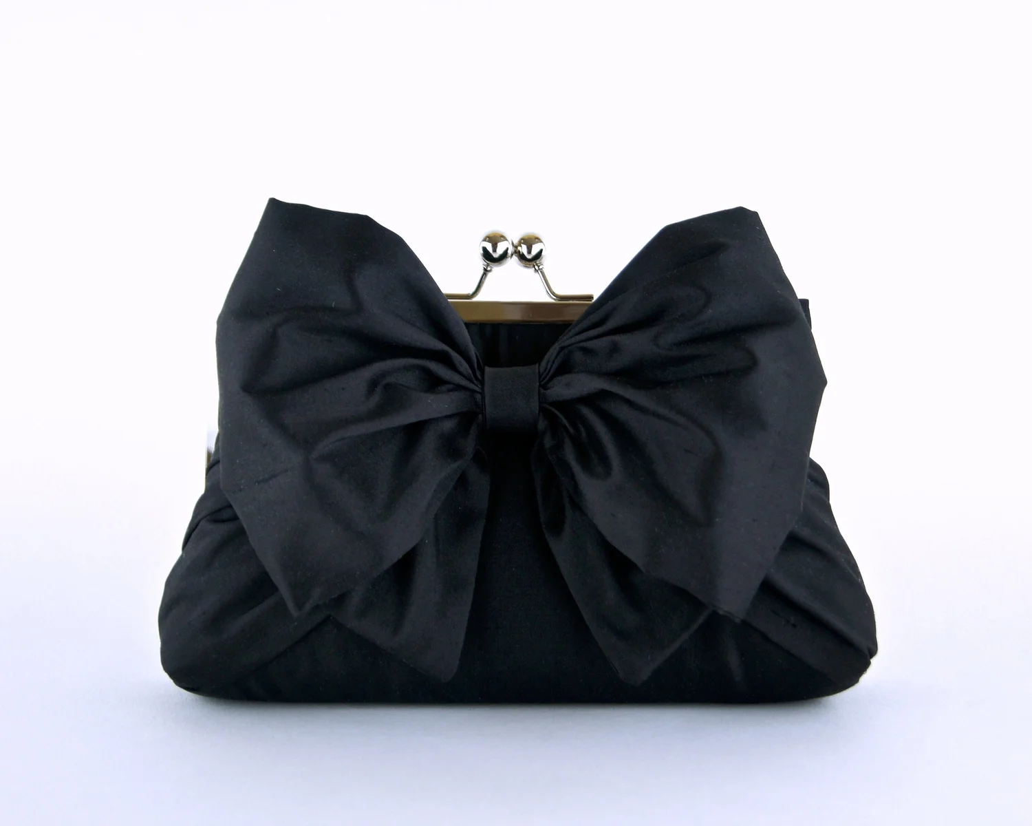 Satin Bow Black Tie Clutch Black Satin Bow Monroe Clutch Bag Lulu