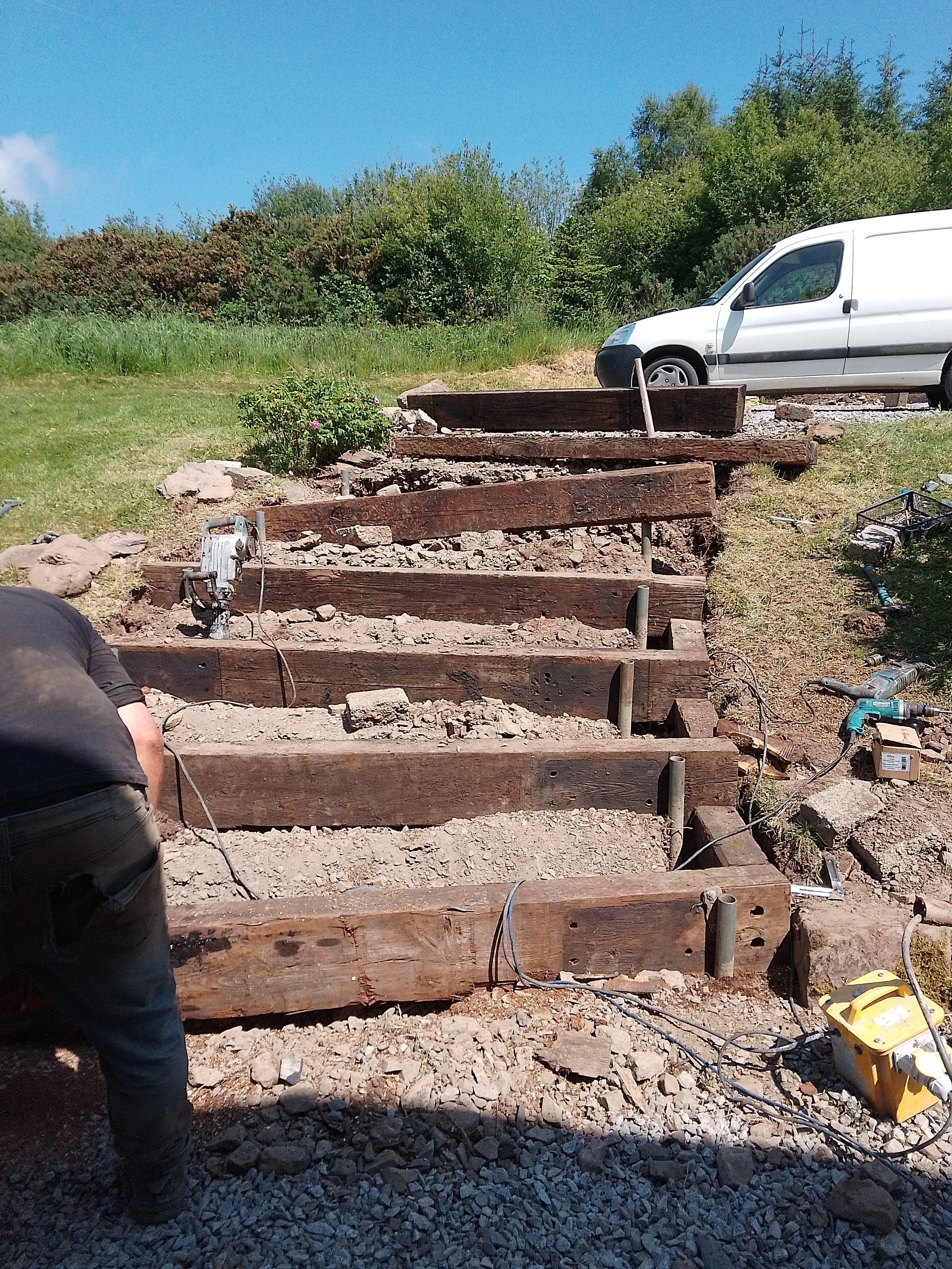 Oak steps hard landscaping, Cappoquin.jpg
