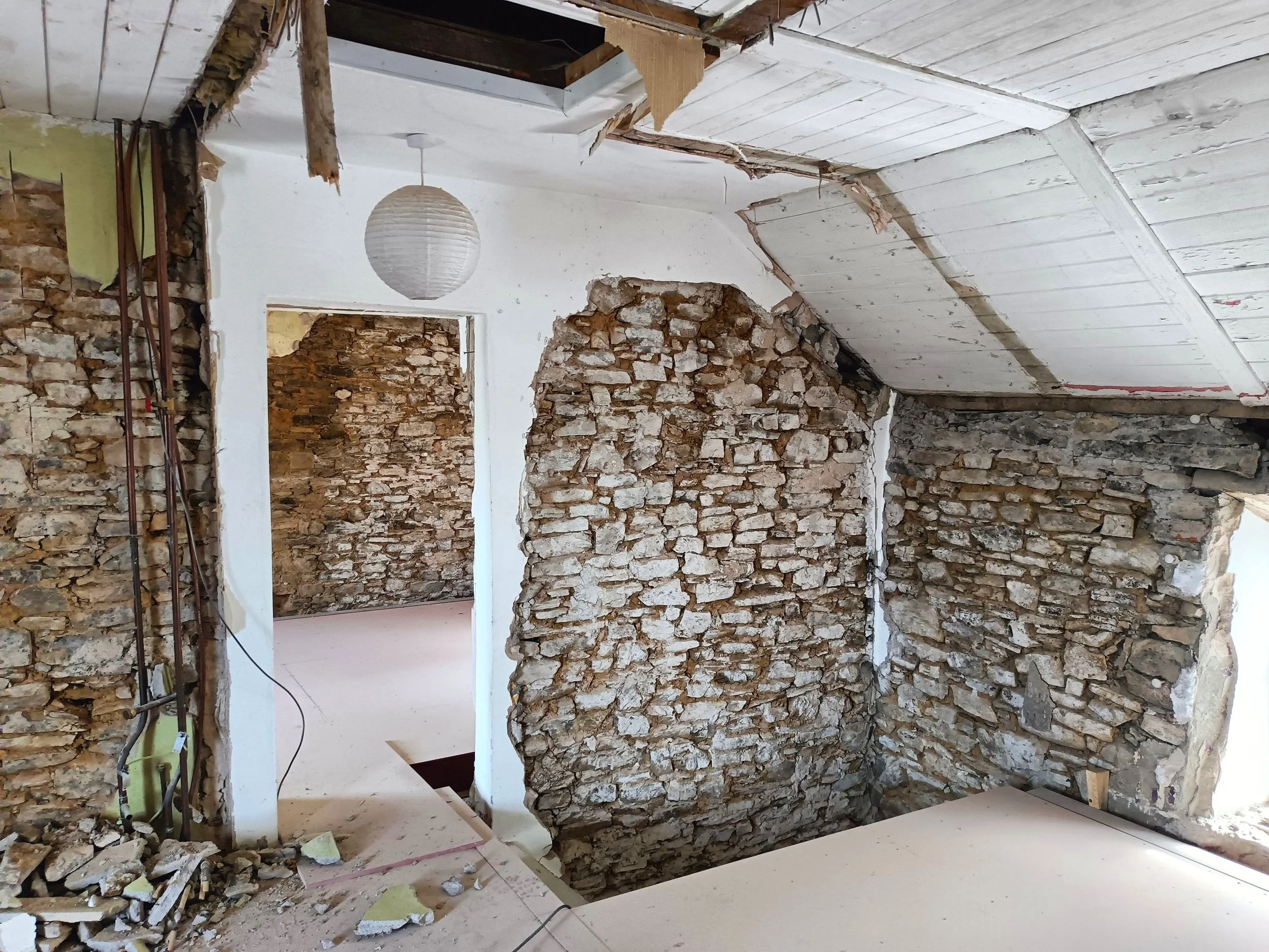 9 Stairecase Before. Stripping Cement Render..jpg