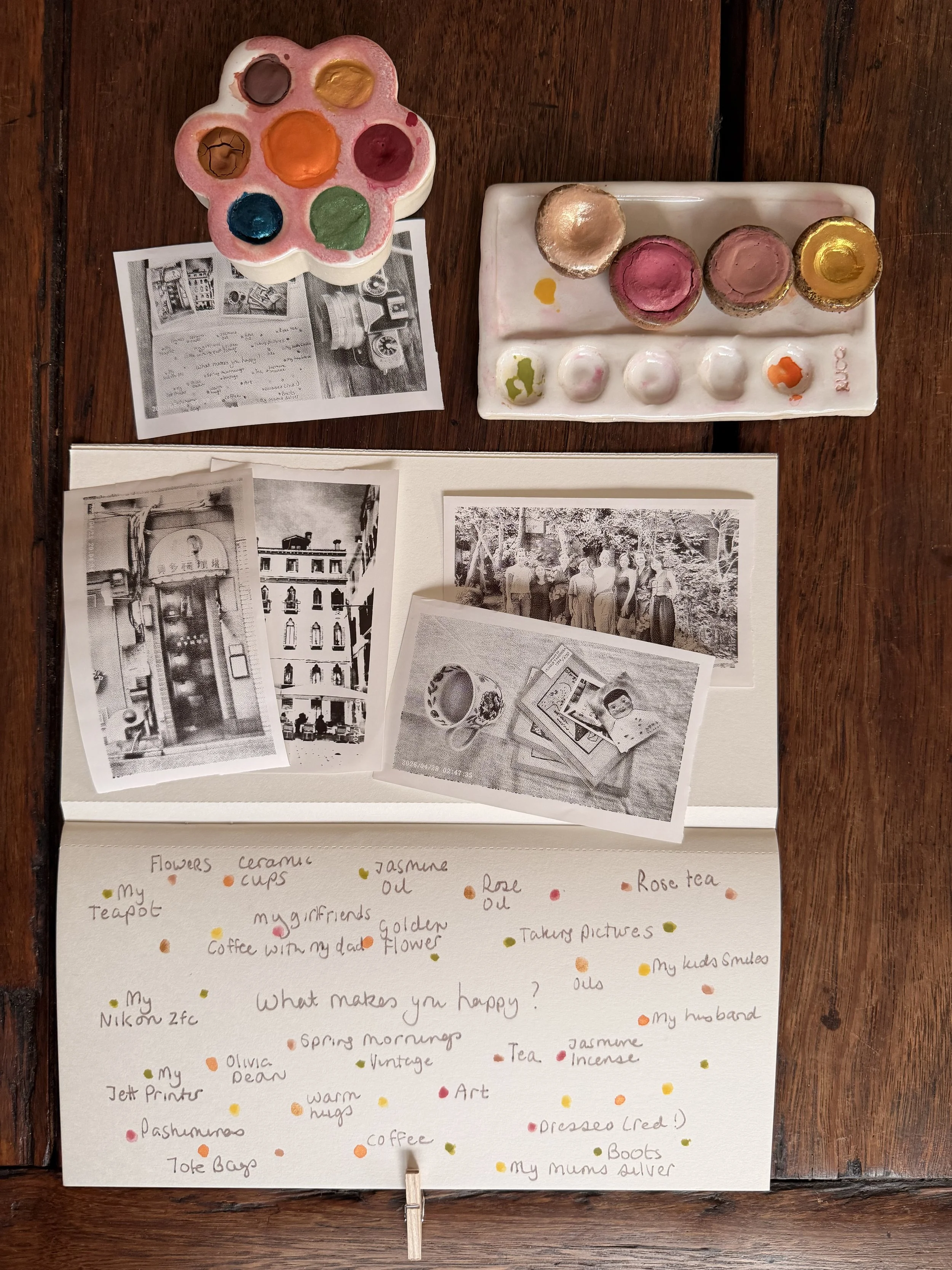 If I asked you what makes you happy? If I asked you what are your favourite things? Who are your most treasured friends? What's your favourite cheese? Could you tell me? Naming and writing down what we love is a devotion to ourselves. We know what we