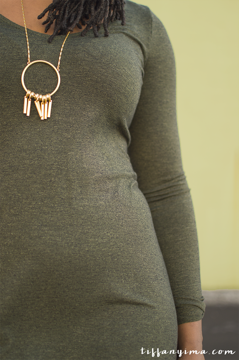 OLIVE GREEN TRAPEZE DRESS + TALL BOOTS| OUTFIT INSPIRATION