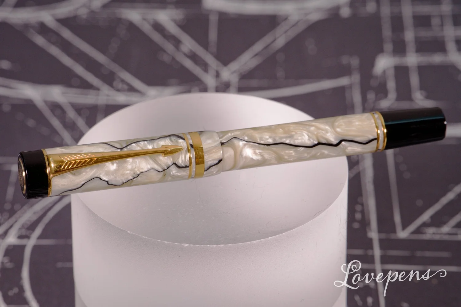 Parker Duofold Pearl & Black Centennial MK1 Fountain Pen — Lovepens