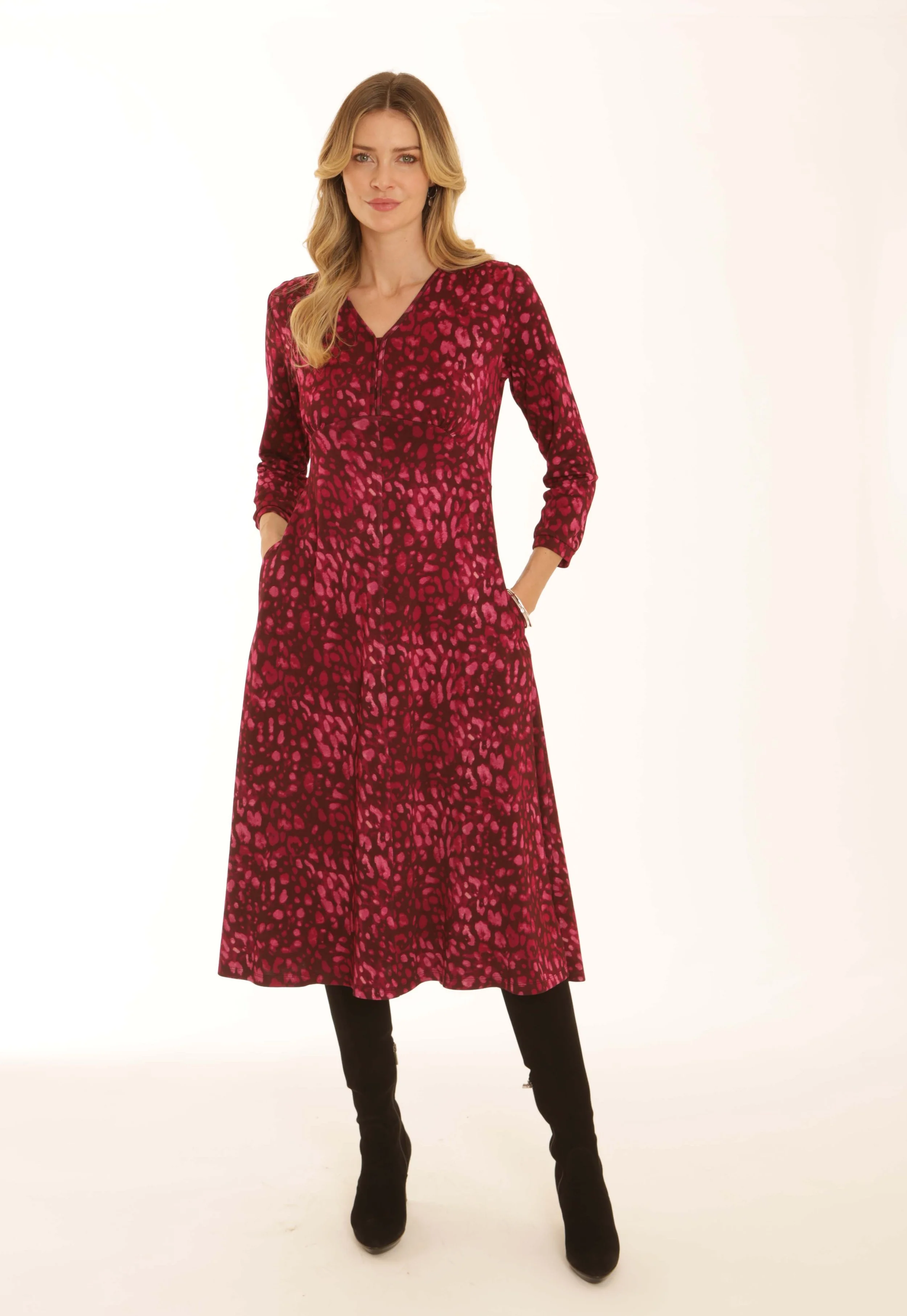 82651 leopard ponte midi dress pink.jpg
