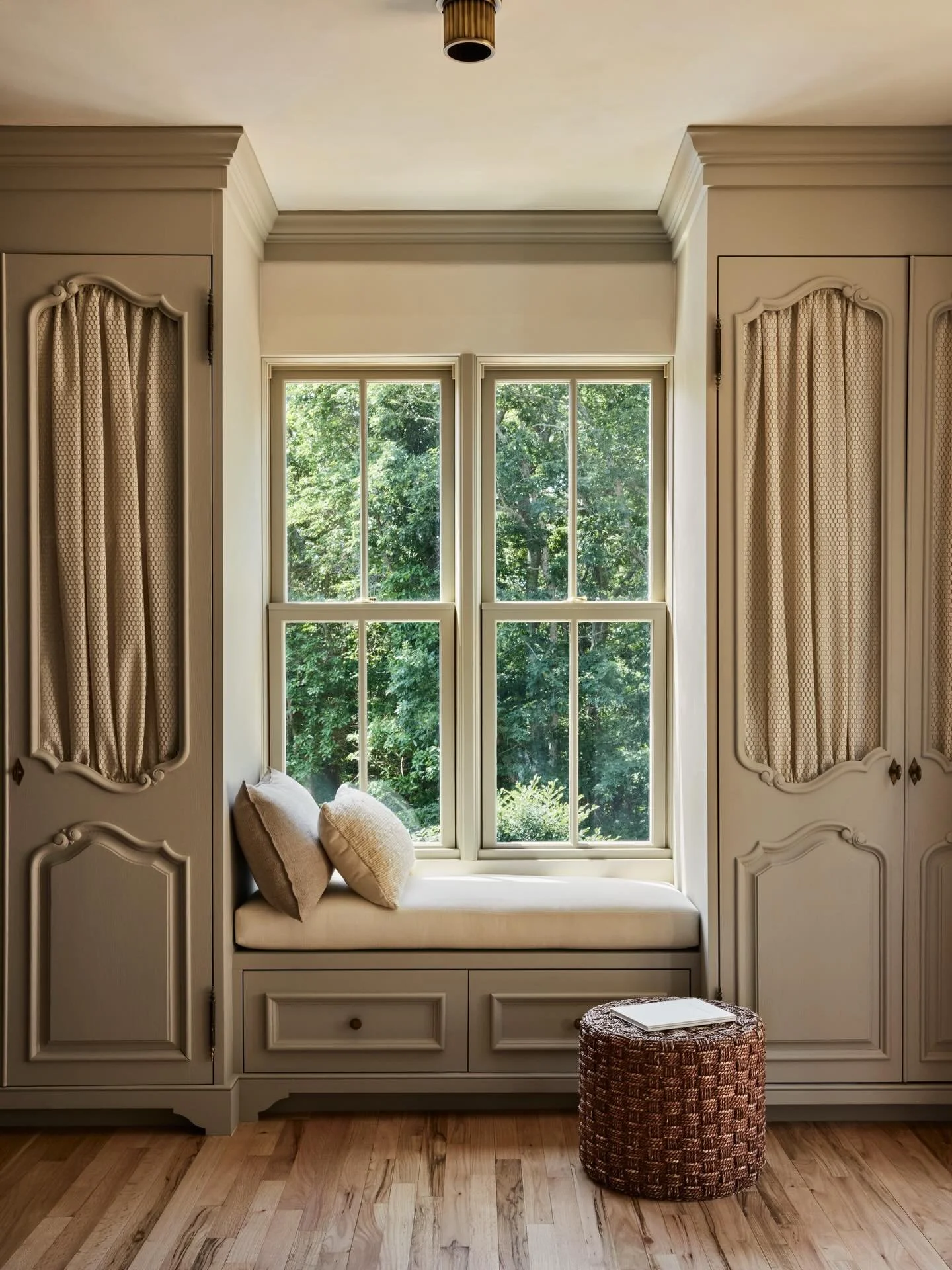 We designed the primary closet of our Cedar Point project around these salvaged doors from a New York estate