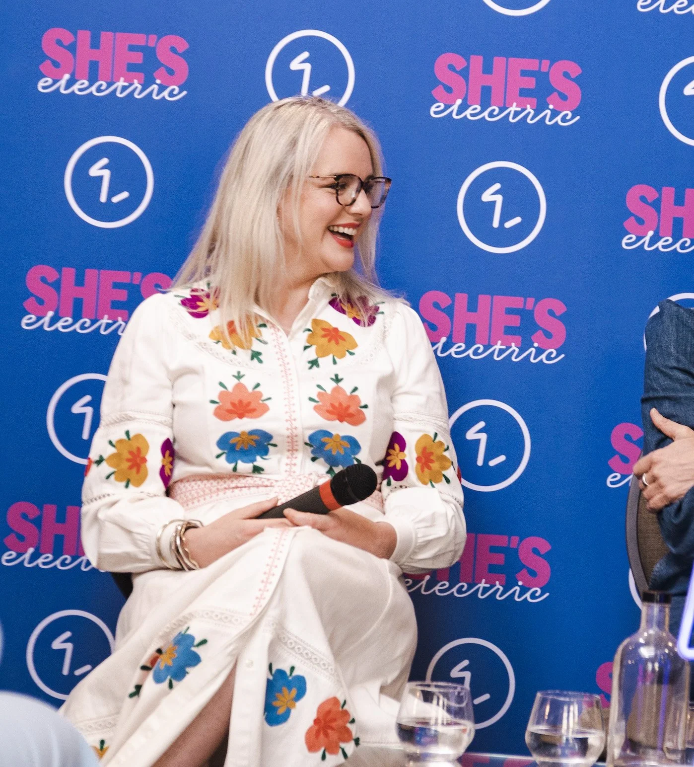 Rebecca Day, CEO speaking on a panel