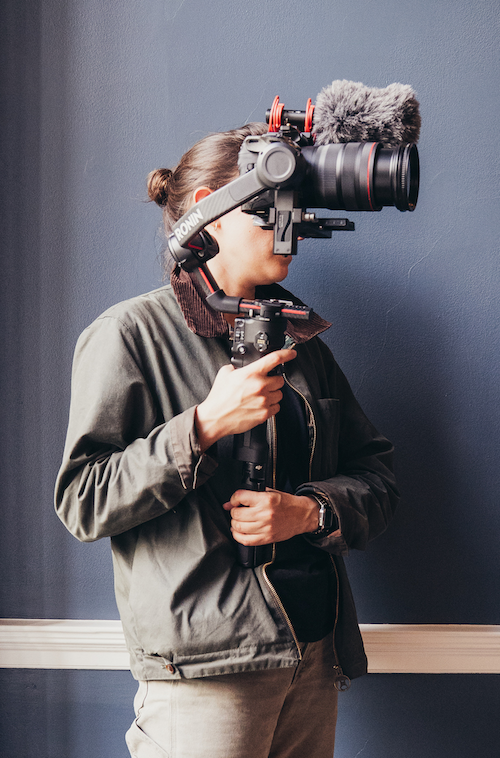 camera women holding a camera