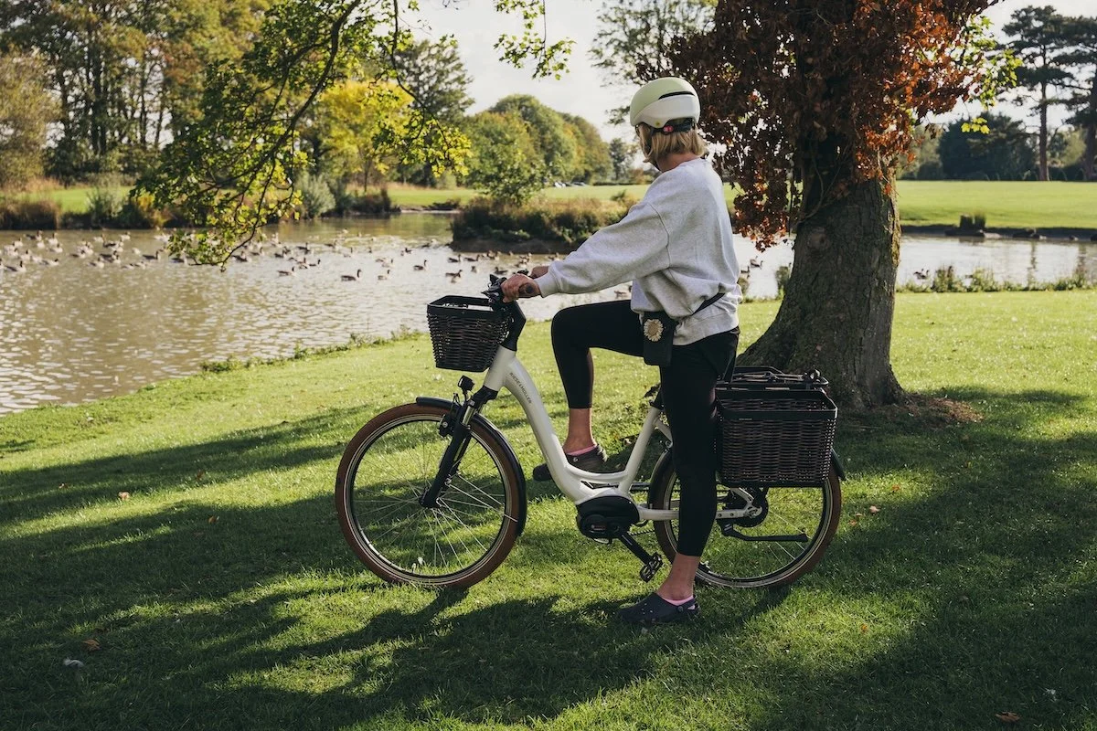 Women on e-bike