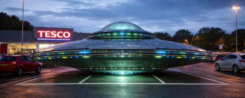 A UFO in a Tesco car park