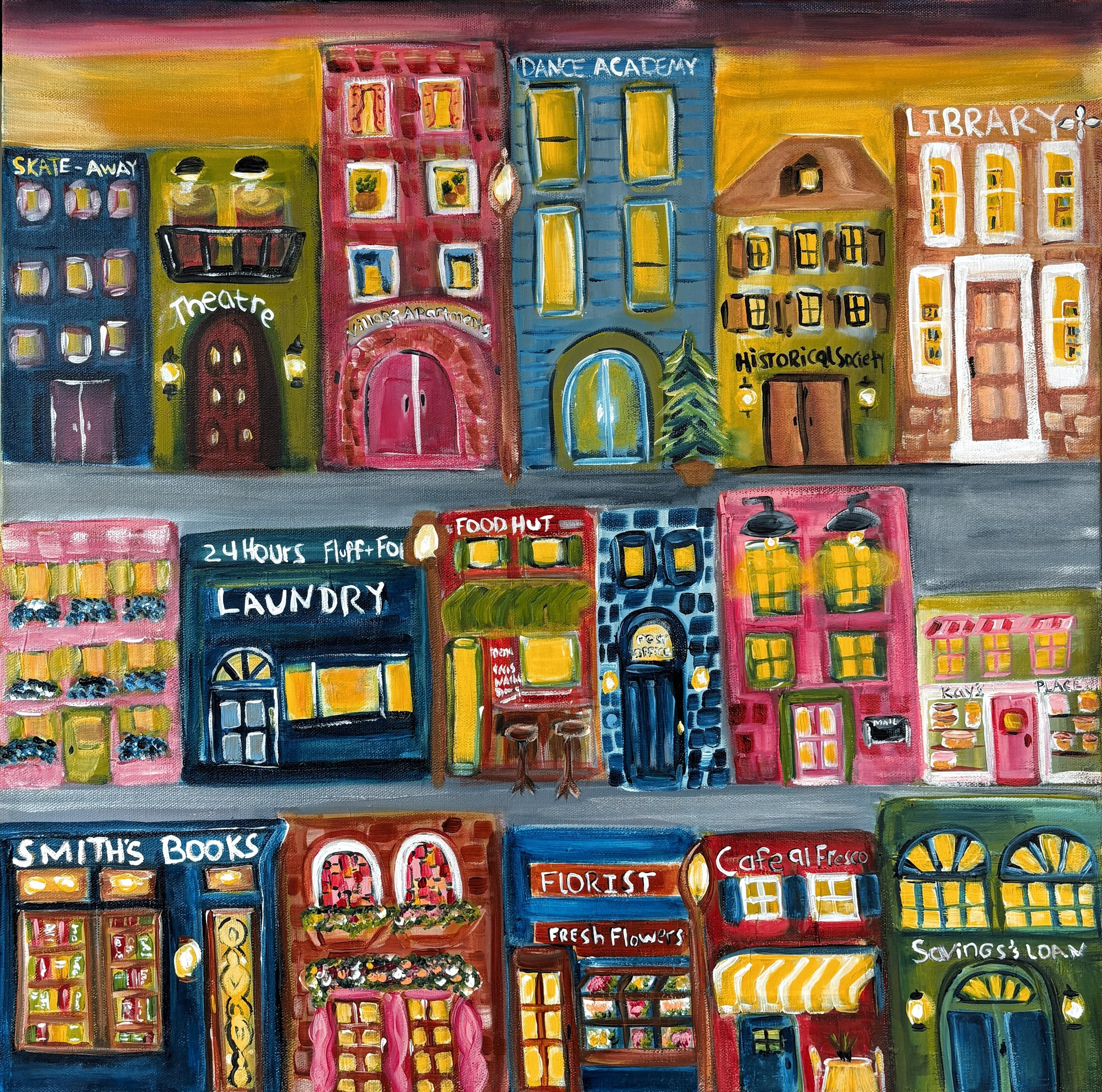 Painting of a Small Town