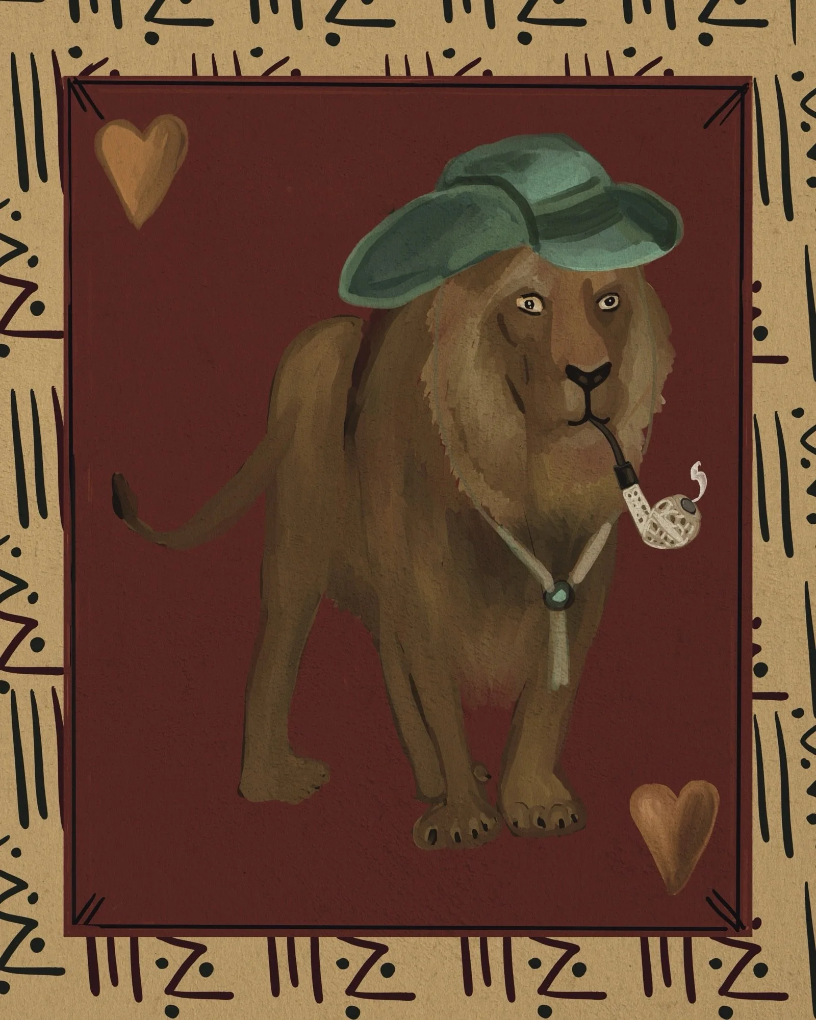 Print of Lion on Safari
