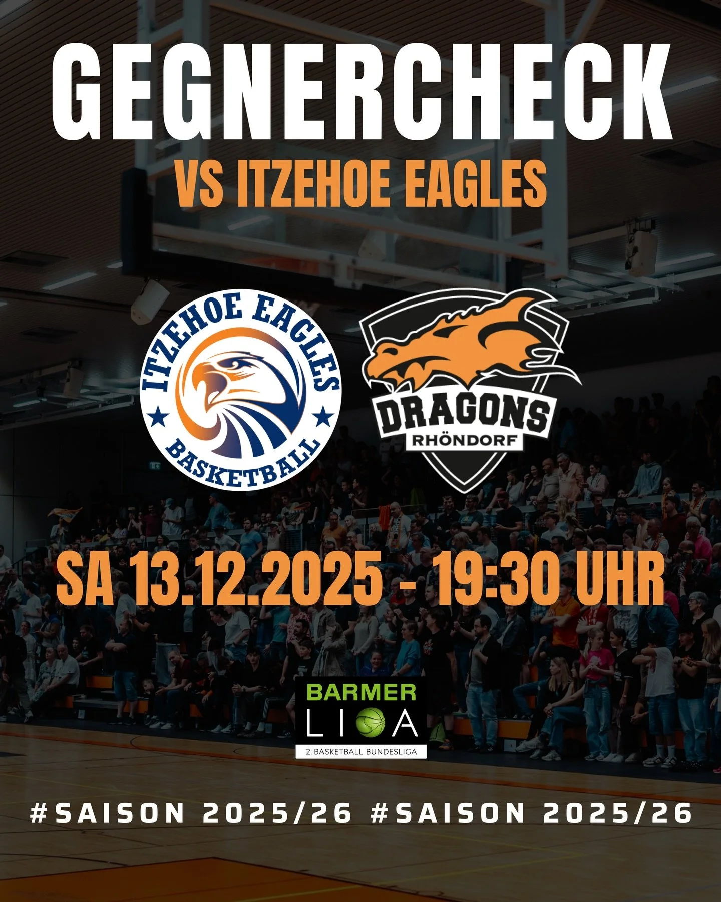 𝐆𝐄𝐆𝐍𝐄𝐑𝐂𝐇𝐄𝐂𝐊 𝐏𝐑𝐎𝐁

Diesen Samstag (19:30 Uhr) kommt es zum Duell zwischen unseren DRAGONS &amp; dem aktuell viertplatzierten der ProB Nord, den Itzehoe Eagles. Hier die wichtigsten Fakten zum sportlichen Gegner. 📊📃

❗️| 𝐋𝐢𝐧𝐤 𝐳𝐮?