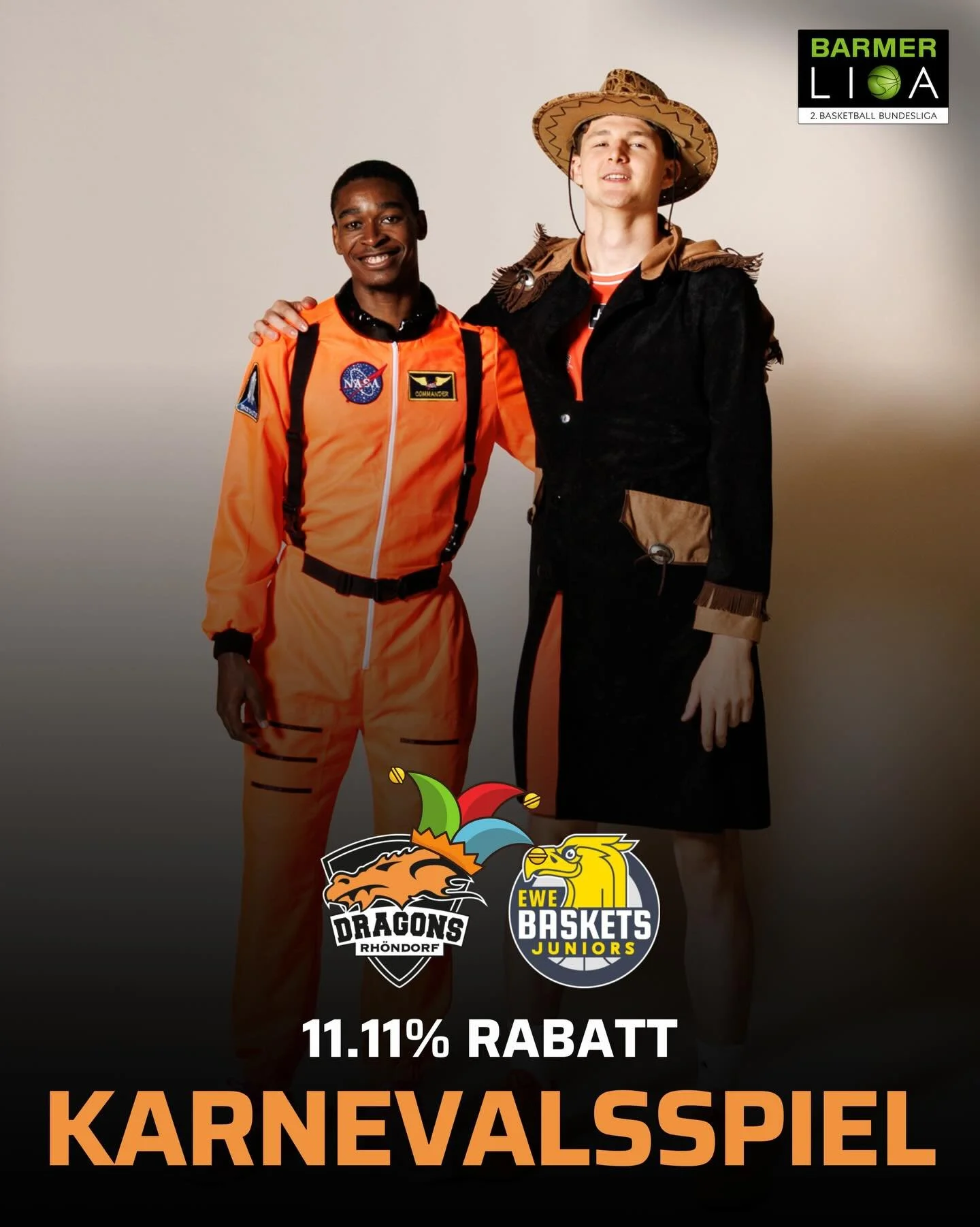 ❗️ 𝐑𝐀𝐁𝐀𝐓𝐓𝐀𝐊𝐓𝐈𝐎𝐍 ❗️

Ab heute 18:00 Uhr und bis morgen zum Ende des Tages gibt es mit dem Code &bdquo;kamelle&ldquo; 11,11% Rabatt auf alle Karten f&uuml;r das Heimspiel gegen die @ewebasketsjuniors am kommenden Samstag. Ausgenommen hiervo