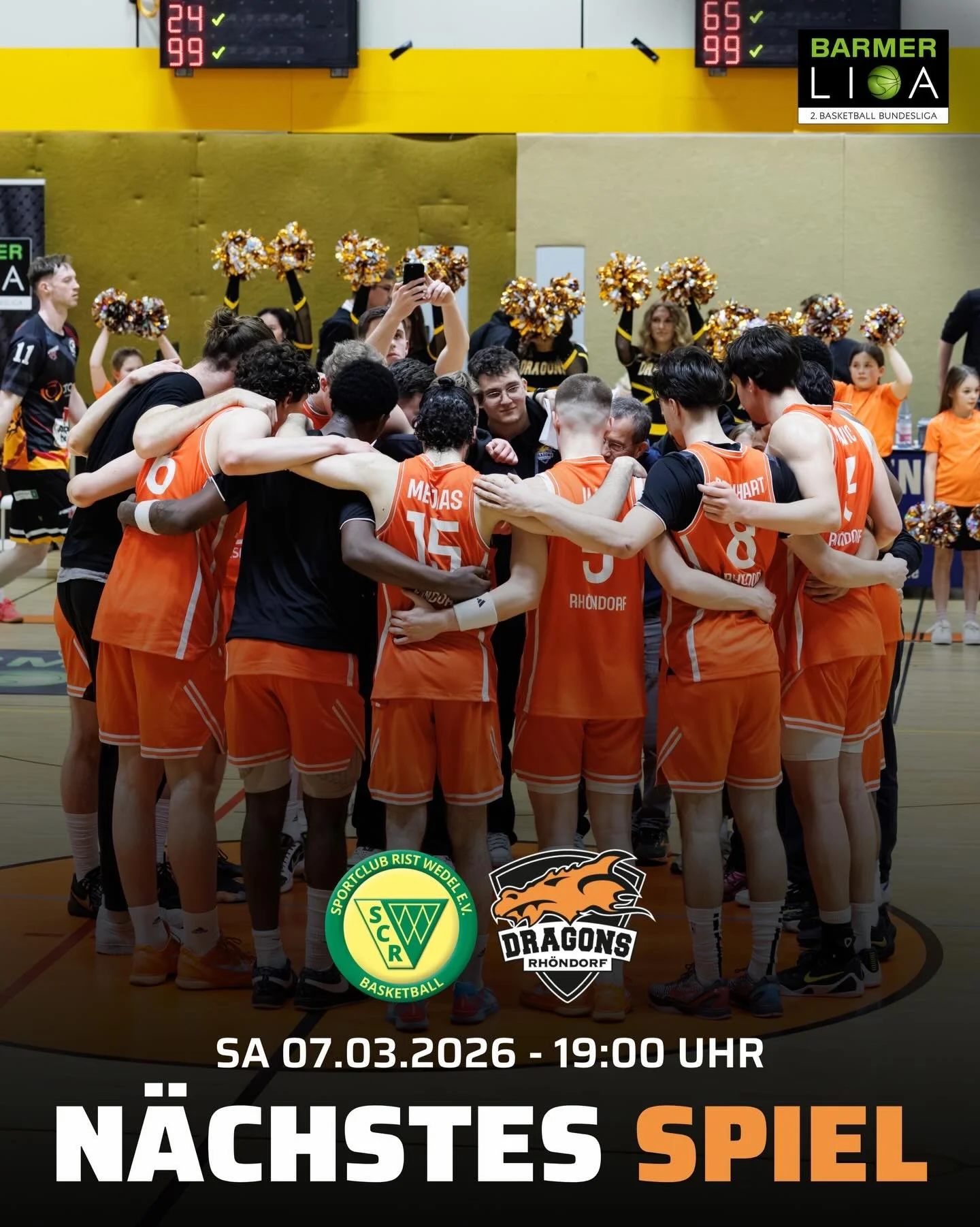 𝐖𝐞𝐫 𝐠𝐞𝐰𝐢𝐧𝐧𝐭 𝐝𝐢𝐞𝐬𝐦𝐚𝐥 𝐝𝐚𝐬 𝐊𝐫&auml;𝐟𝐭𝐞𝐦𝐞𝐬𝐬𝐞𝐧 𝐝𝐞𝐫 𝐁𝐁𝐋-𝐓𝐚𝐥𝐞𝐧𝐭𝐞? 

Am morgigen Samstag (07.03./19.00 Uhr) wartet auf die Dragons der n&auml;chste Akt der Mission Klassenerhalt. Dazu reist Rh&ouml;ndorf in den Nor