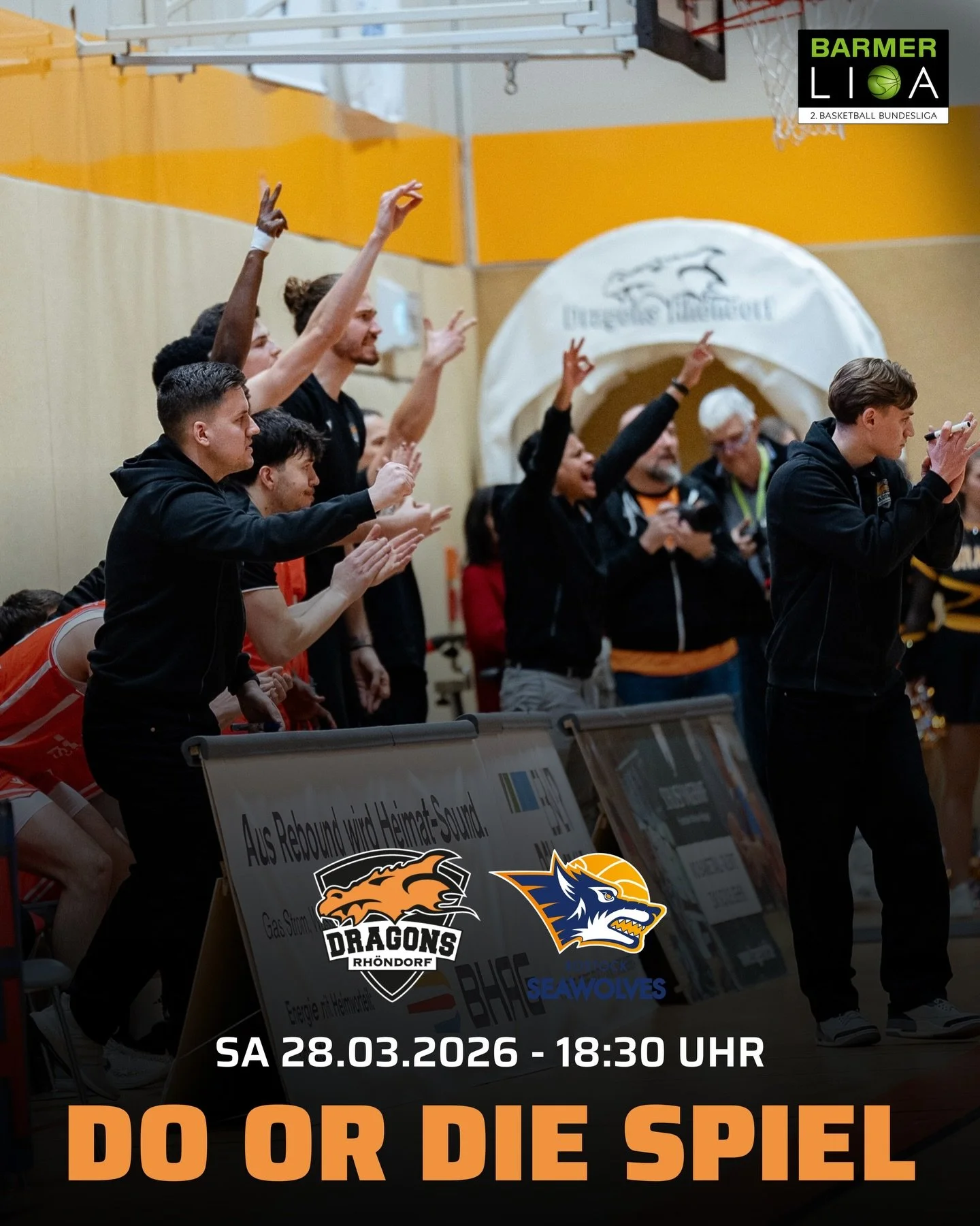 𝐃𝐎 𝐎𝐑 𝐃𝐈𝐄 𝐈𝐌 𝐃𝐑𝐀𝐆𝐎𝐍𝐃𝐎𝐌𝐄

Heute z&auml;hlt nur eins: Sieg oder Saisonende ‼️

Um 18:30 Uhr k&auml;mpfen die Dragons im Heimspiel gegen die Seawolves Academy um den Einzug in die Playoffs der ProB. Ein Spiel. Alles auf dem Spiel.

Mi