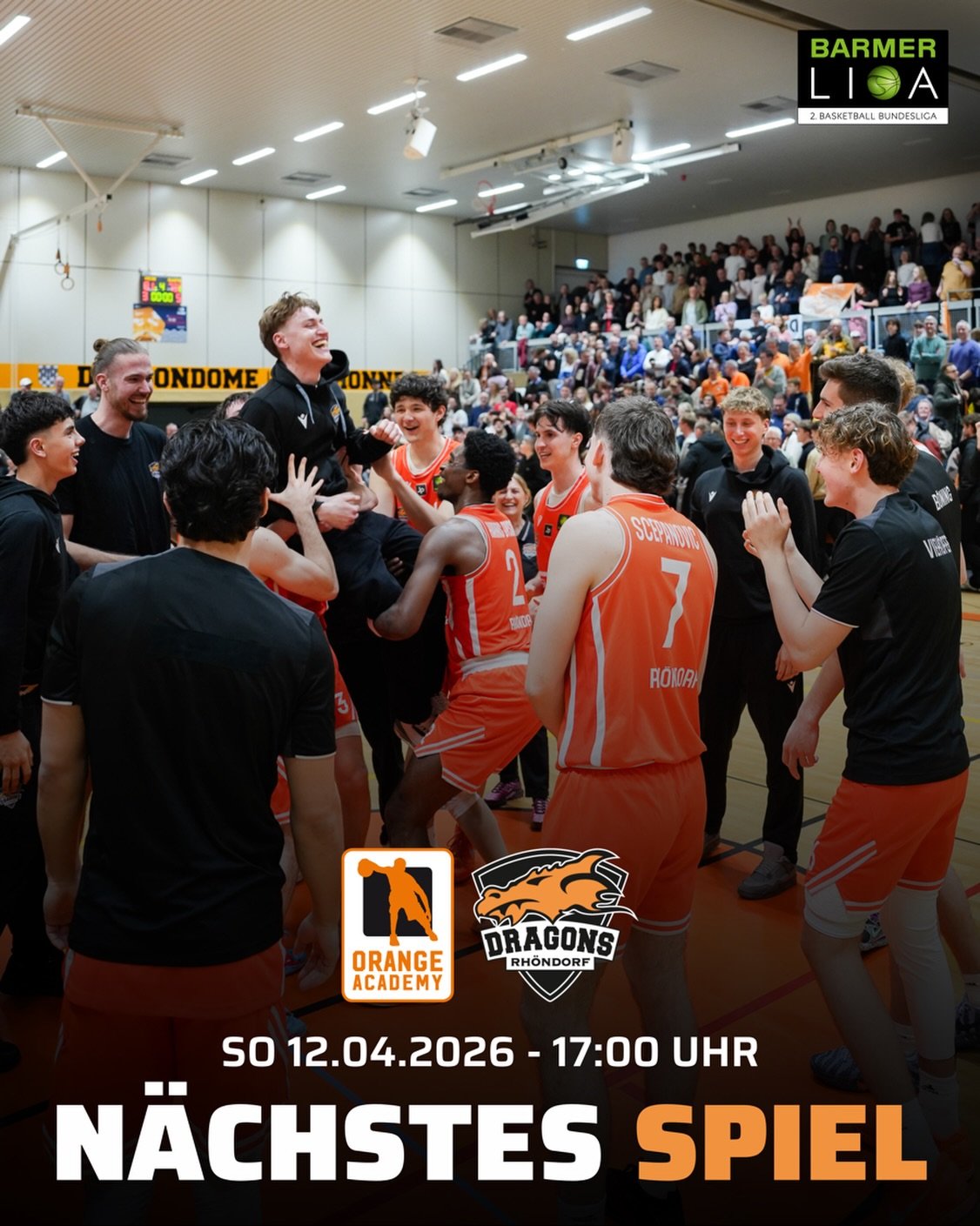 𝐉𝐞𝐭𝐳𝐭 𝐰𝐨𝐥𝐥𝐞𝐧 𝐰𝐢𝐫 𝐚𝐮𝐜𝐡 𝐠𝐞𝐰𝐢𝐧𝐧𝐞𝐧! 

Nach dem Jubel um die Playoff-Qualifikation herrscht bei den Dragons l&auml;ngst volle Konzentration auf die erste Begegnung gegen die OrangeAcademy. Am morgigen Sonntag (12.04./17:00 Uhr) m
