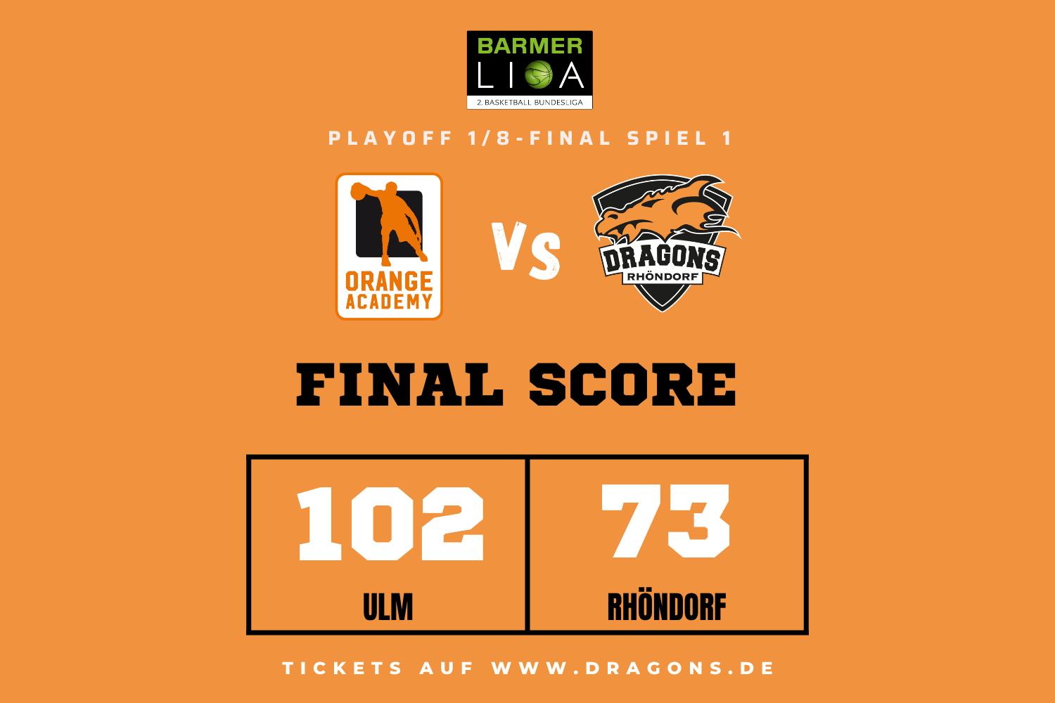 Die Nummer Eins aus dem Süden dominiert erstes Playoff-Spiel!