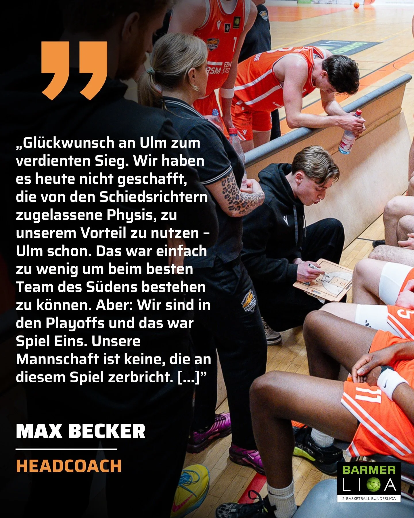 𝐒𝐓𝐀𝐓𝐄𝐌𝐄𝐍𝐓 𝐌𝐀𝐗 𝐁𝐄𝐂𝐊𝐄𝐑

&bdquo;Ganz im Gegenteil, wir werden uns davon nur extra motivieren lassen und am Freitag zeigen, das wir es besser l&ouml;sen k&ouml;nnen. Ich m&ouml;chte mich ganz herzlich bei den Fans bedanken, die heute de