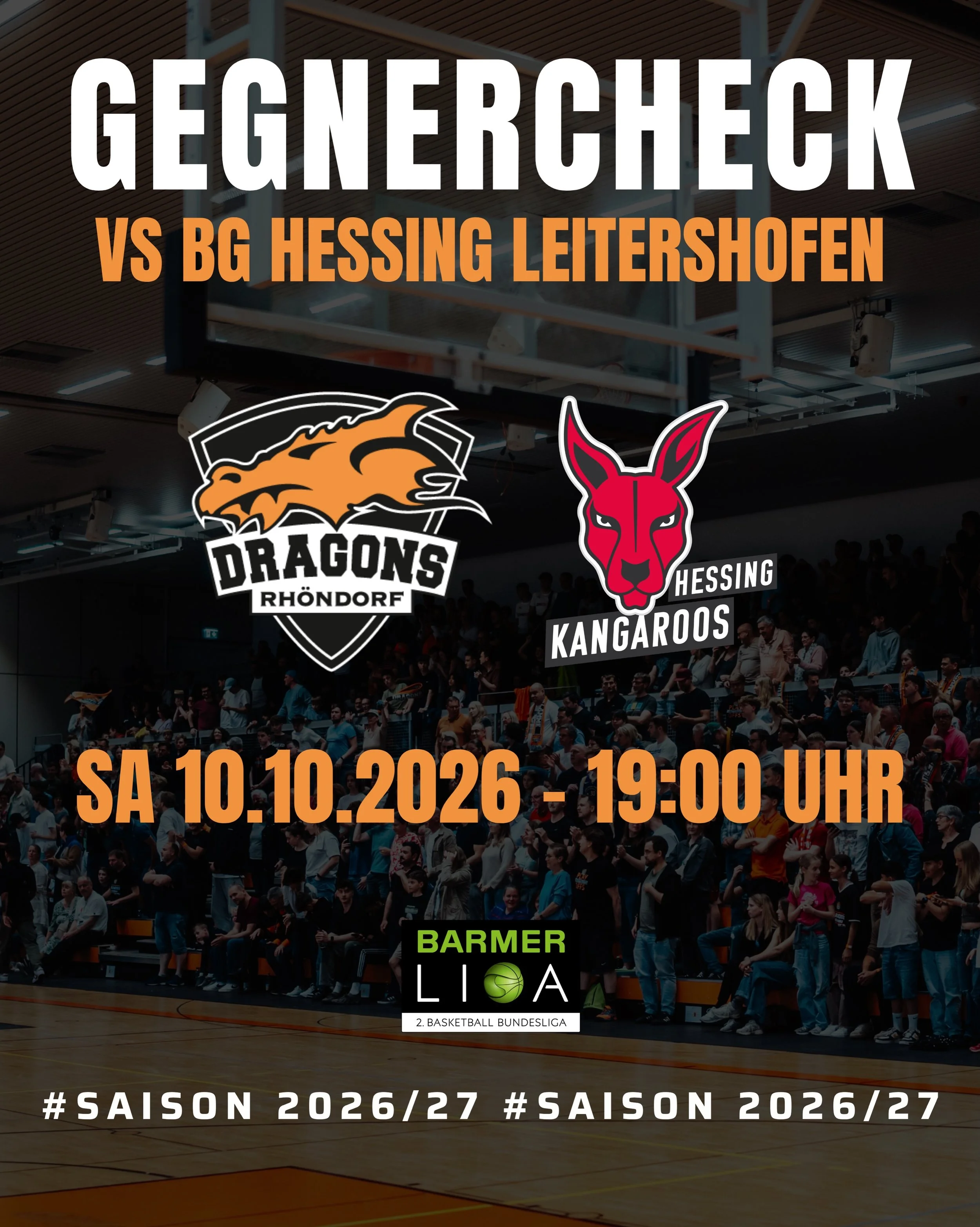 𝐆𝐄𝐆𝐍𝐄𝐑𝐂𝐇𝐄𝐂𝐊 𝐏𝐑𝐎𝐁

Diesen Samstag (19:00 Uhr) kommt es zum Duell zwischen unseren DRAGONS &amp; dem aktuell zehntplatzierten der ProB S&uuml;d, den @kangaroos_official. Hier die wichtigsten Fakten zum sportlichen Gegner. 📊📃

🎟️ | 𝐓?