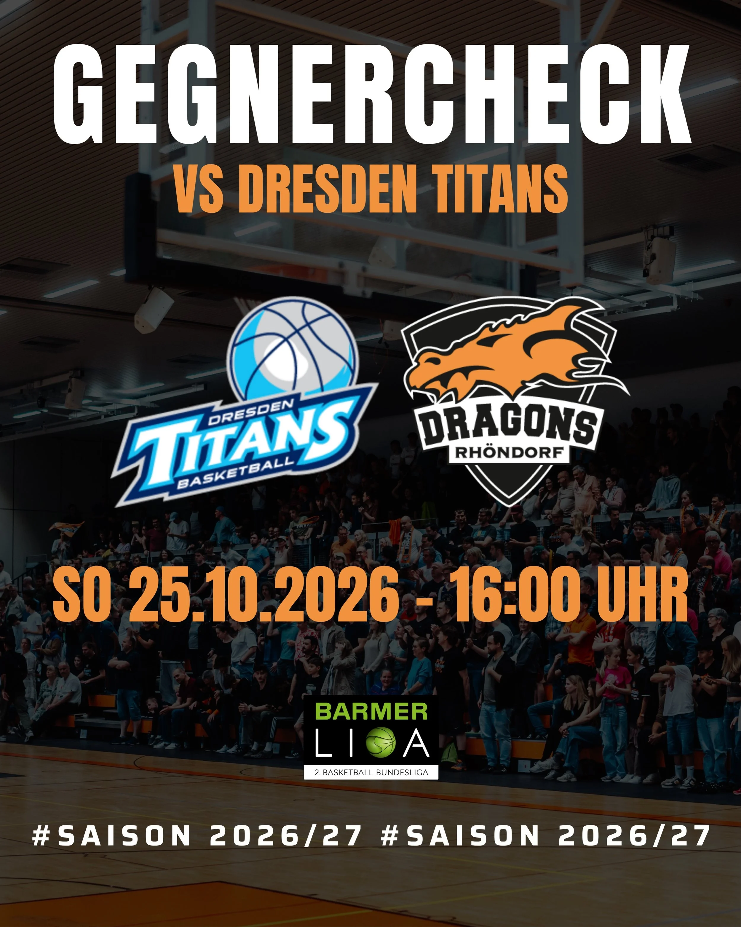 𝐆𝐄𝐆𝐍𝐄𝐑𝐂𝐇𝐄𝐂𝐊 𝐏𝐑𝐎𝐁

Diesen Sonntag (16:00 Uhr) kommt es zum Duell zwischen unseren DRAGONS &amp; dem aktuell siebtplatzierten der ProB S&uuml;d, den @dresdentitans. Hier die wichtigsten Fakten zum sportlichen Gegner. 📊📃 

❗️| 𝐋𝐢𝐧𝐤 