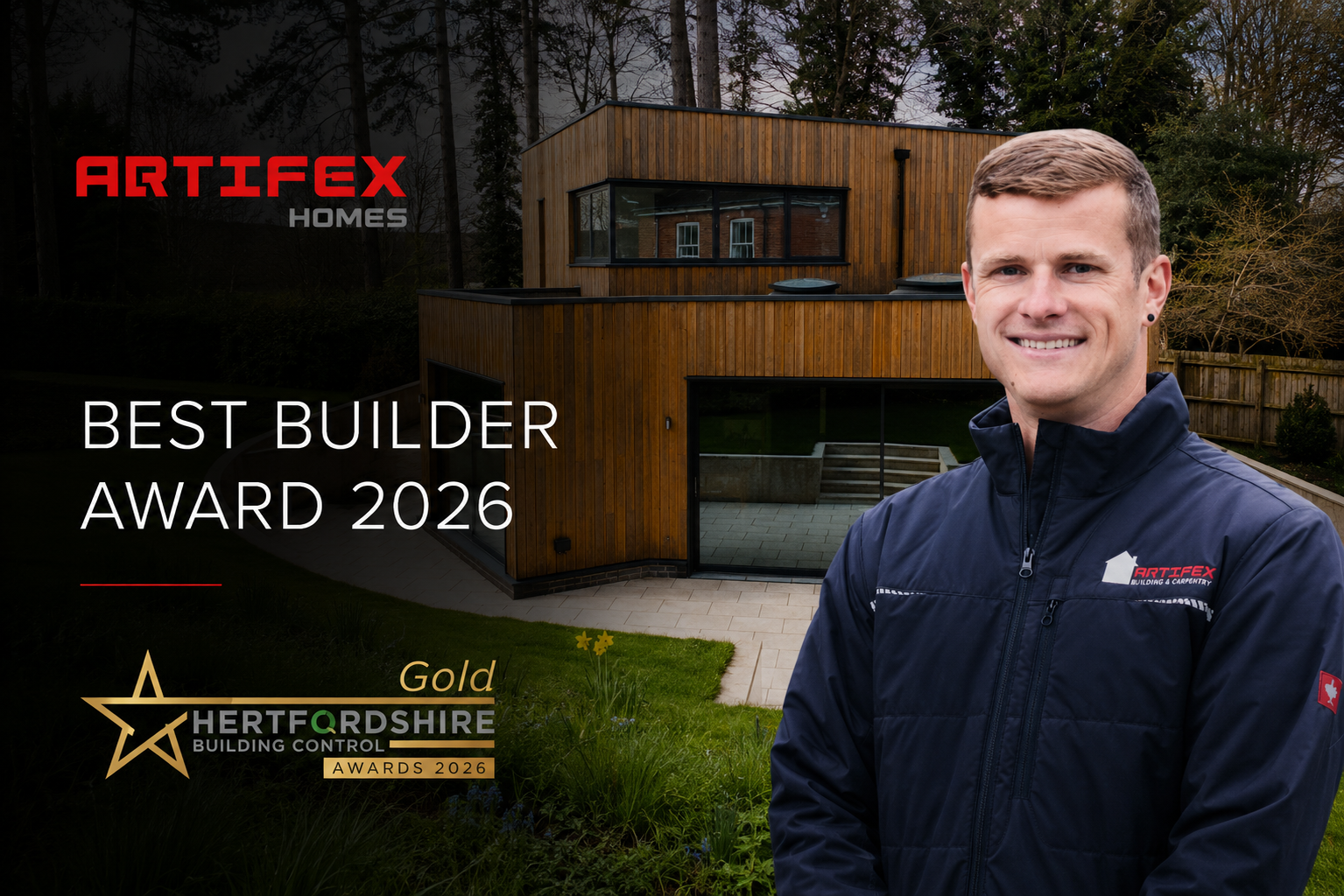 Award-Winning Builders in Hertfordshire: Tom from Artifex Homes Wins Best Builder Award