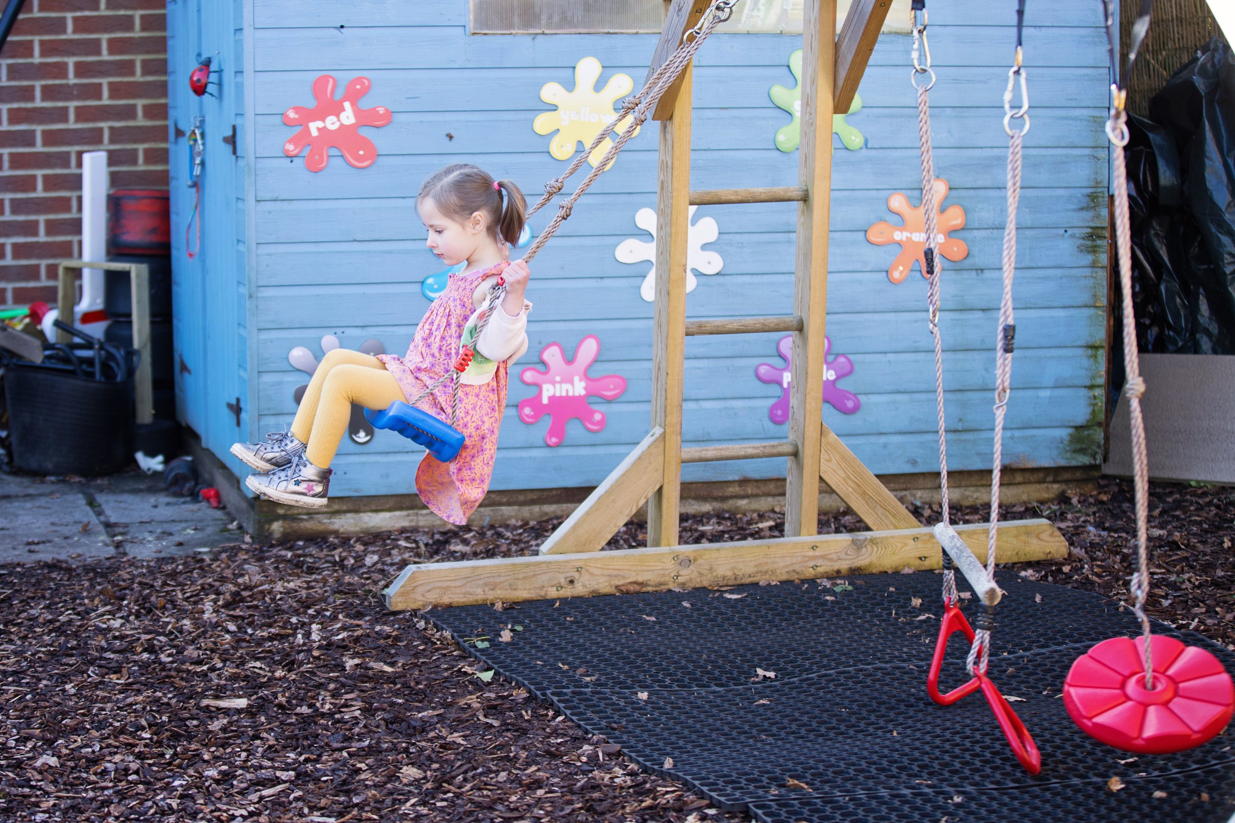 Swings and areas to climb