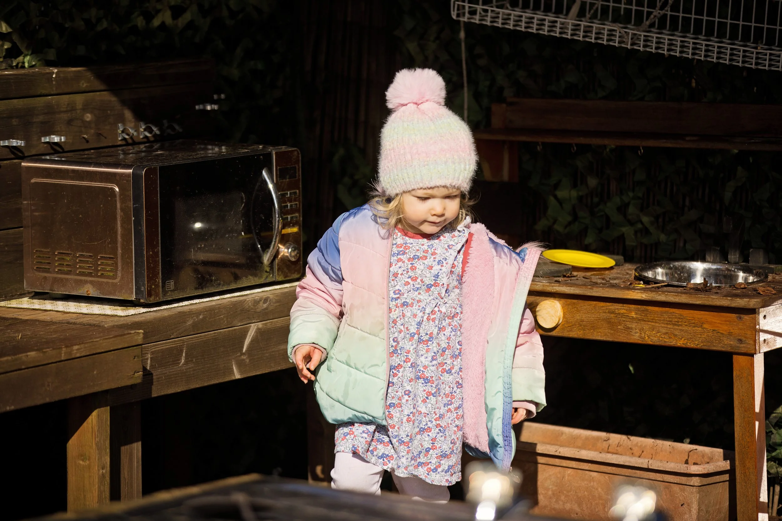 The sheltered mud kitchen