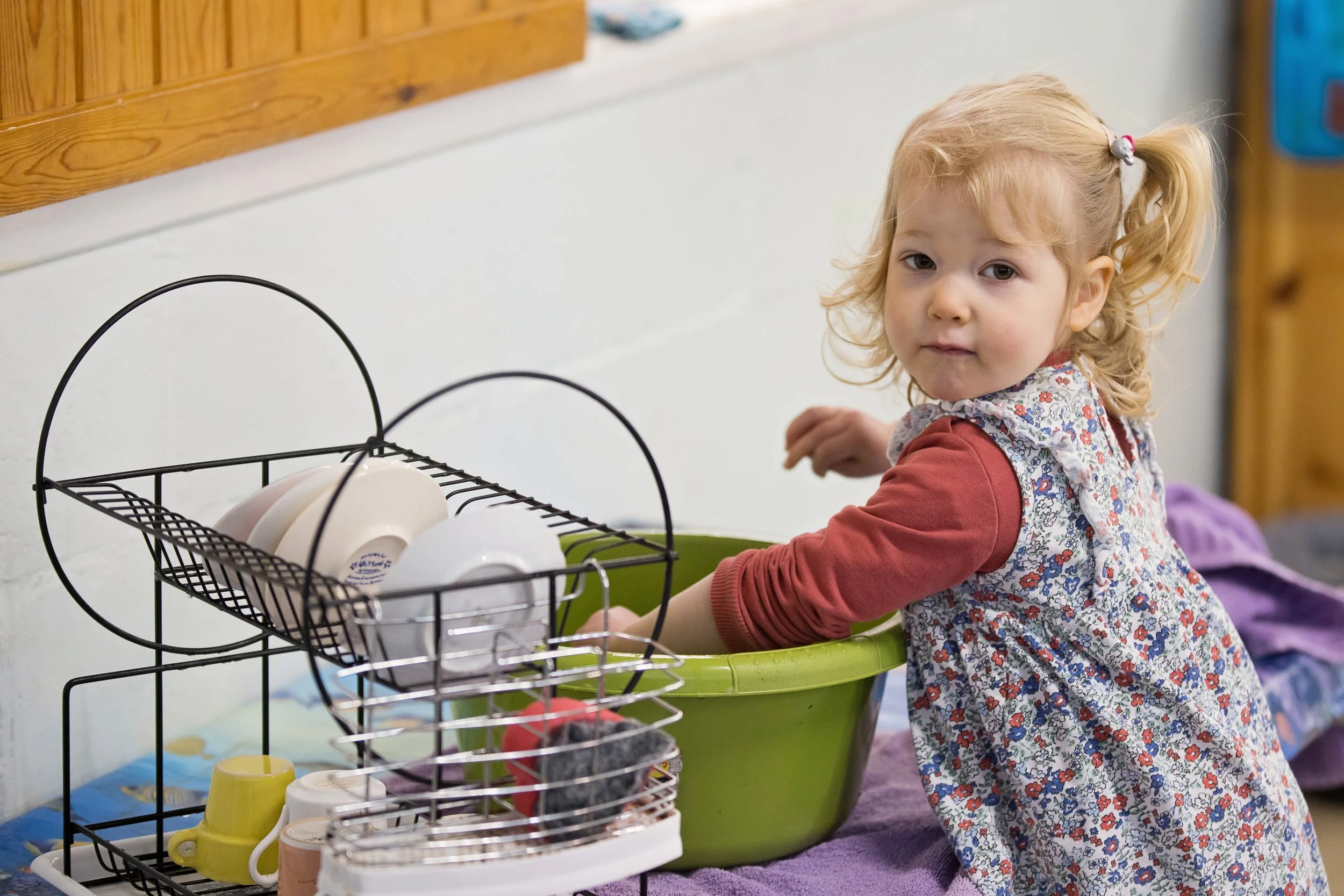 Washing up after snack time