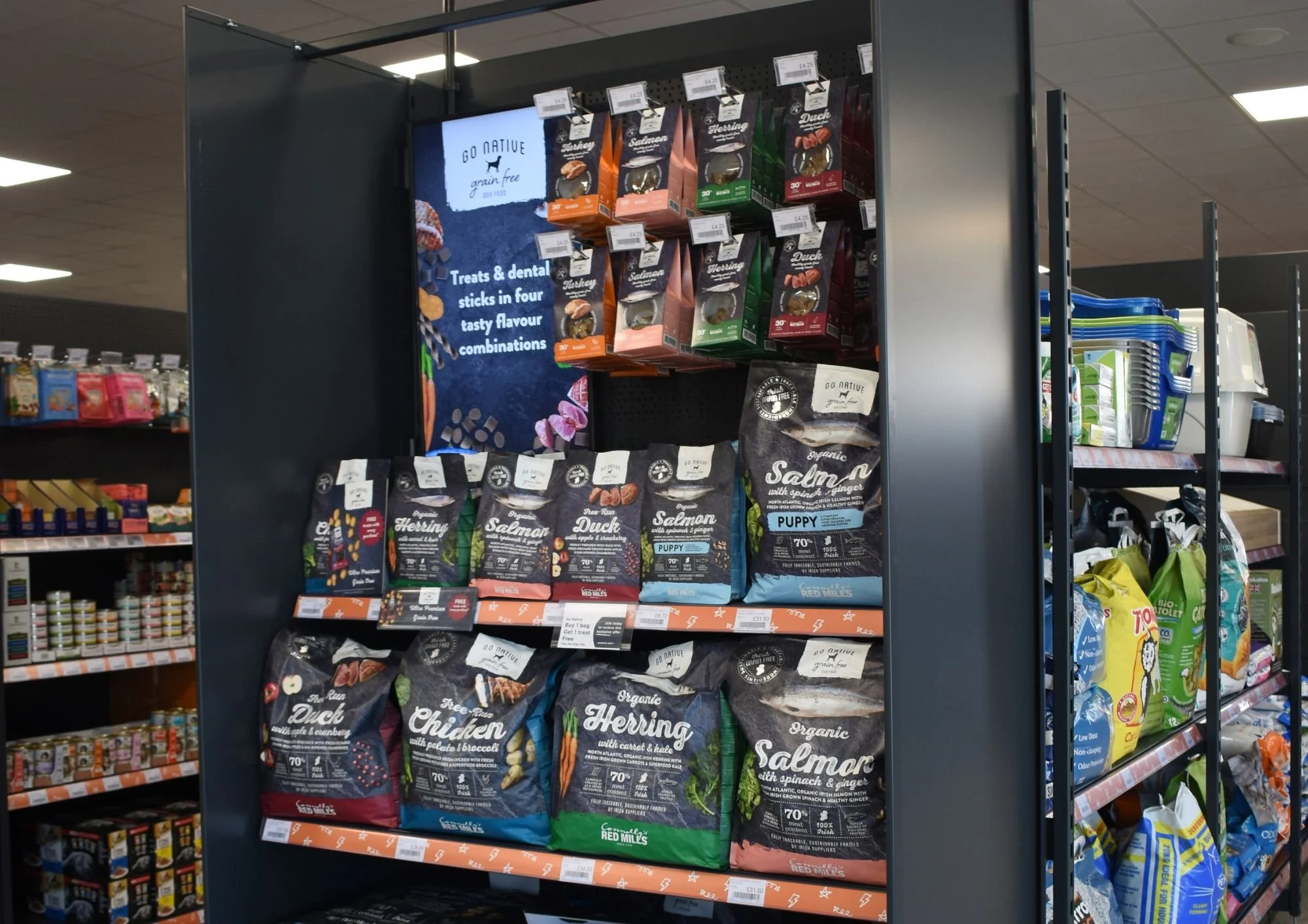 An image of a digital screen installed at a retail store