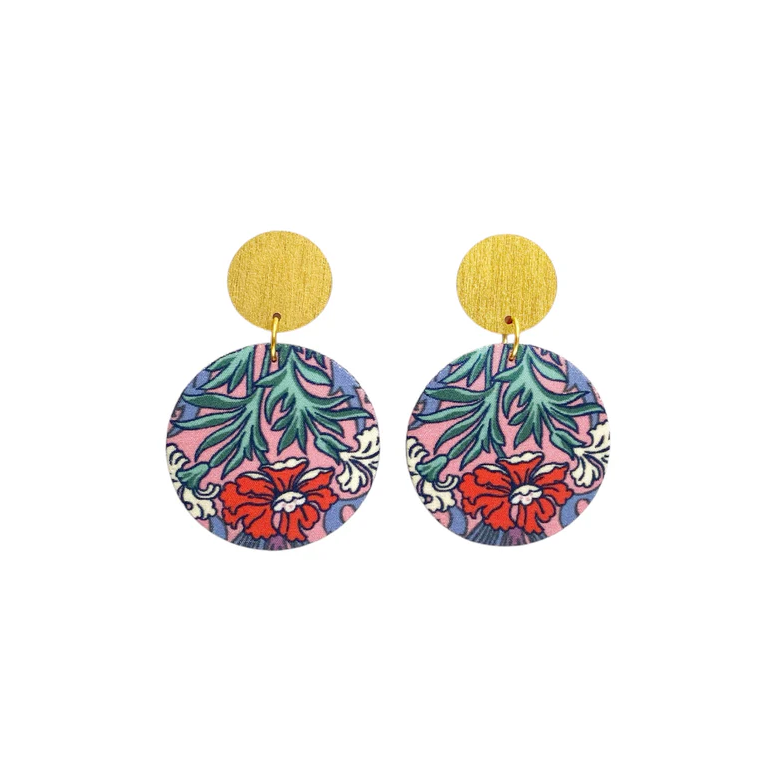 Supermoon Dangle Small Stud Earrings - Wm Morris
