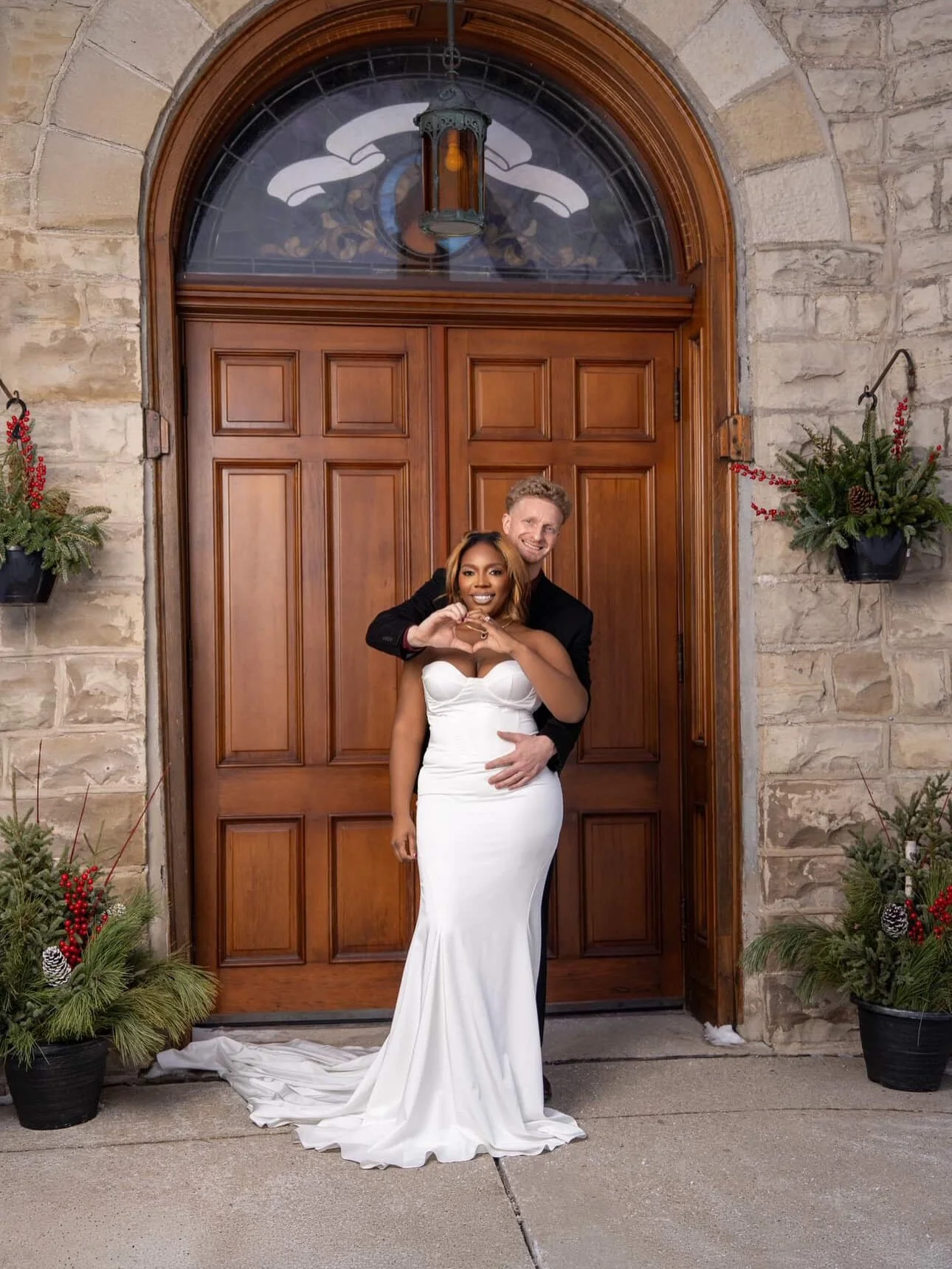 forever starts right here 🖤
.
.
.
.
.
👗: brooke by dottie may
👰🏾&zwj;♀️: #strikingbride, @spoiledazfuck
📸: @shadeblockmedia
💒: @bannerchurch 
💄: @__iiamerin