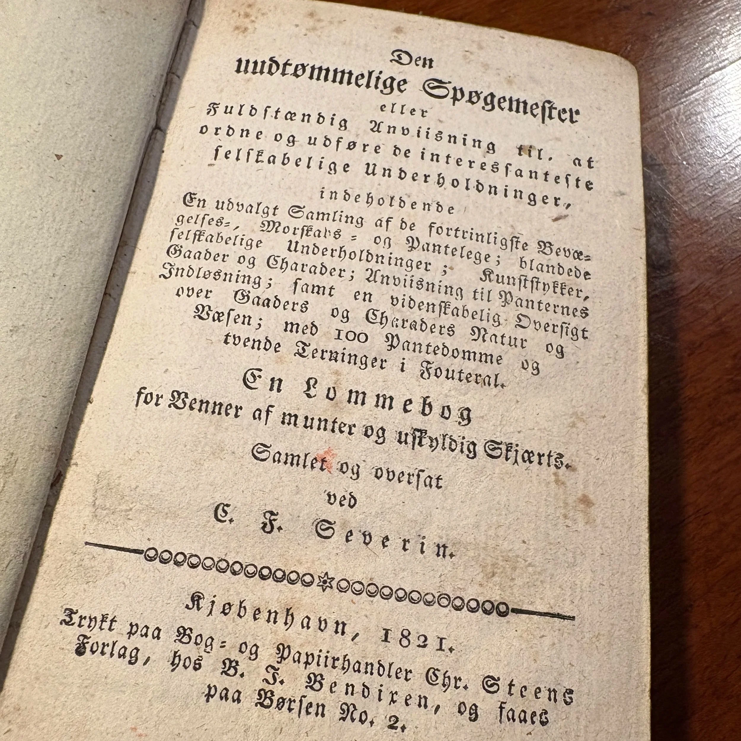 Guldgrube: 200 år gammel bog om selskabslege